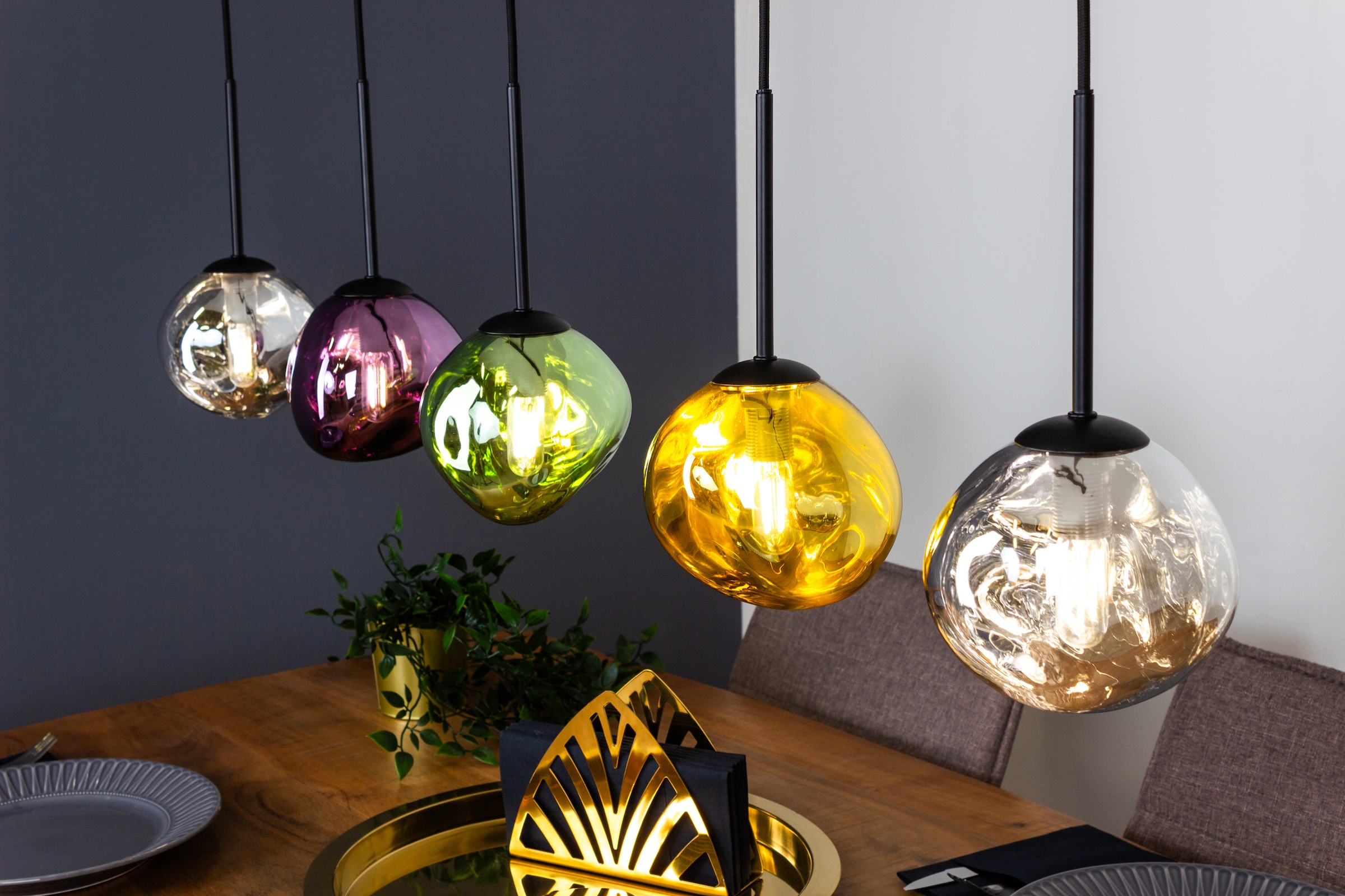 ECO-LIGHT Pendelleuchte »Canopus«, 5 flammig, Leuchtmittel E14 | ohne Leuchtmittel