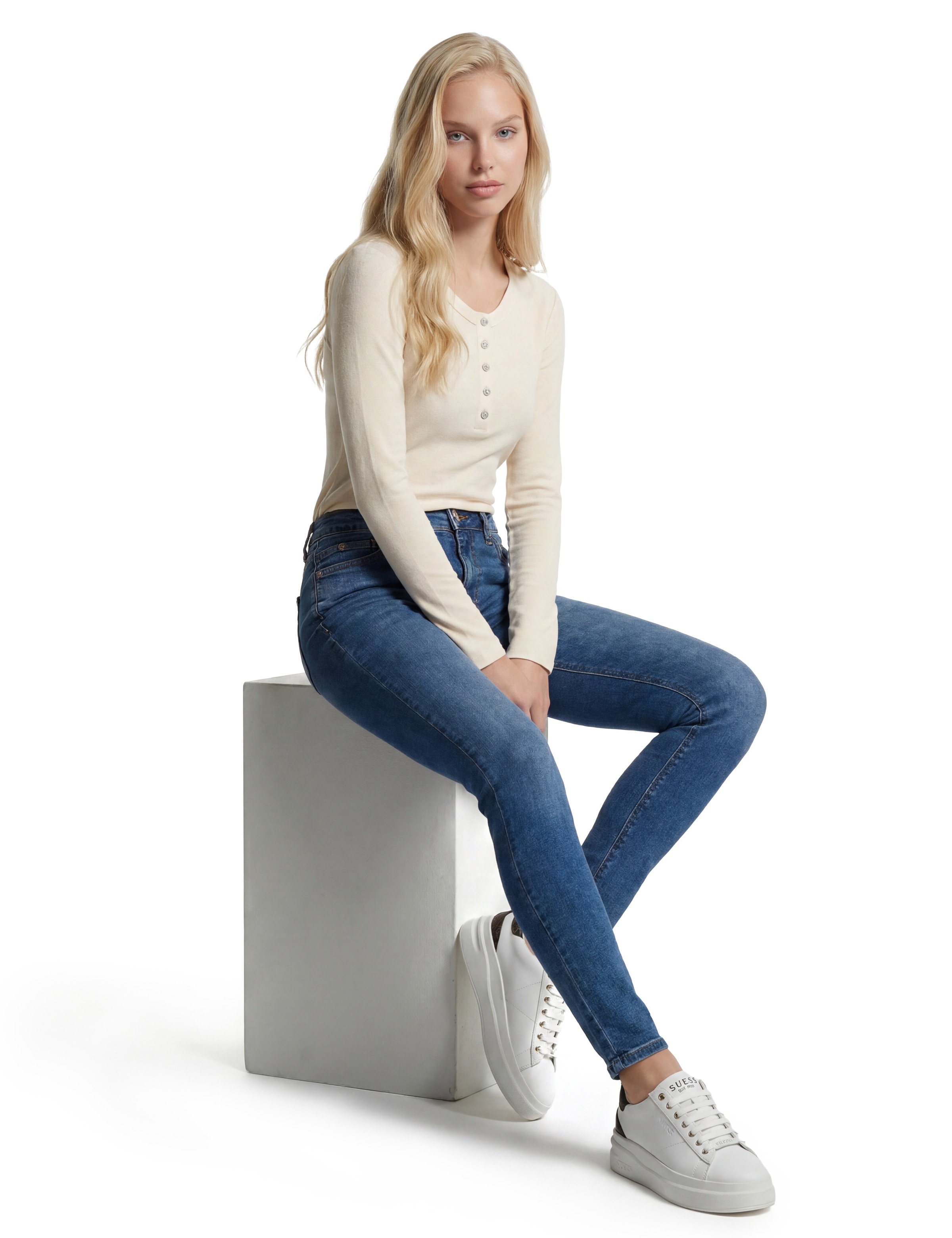 Guess Skinny-fit-Jeans »CURVE X« aus Stretch-Denim, mittlere Taille