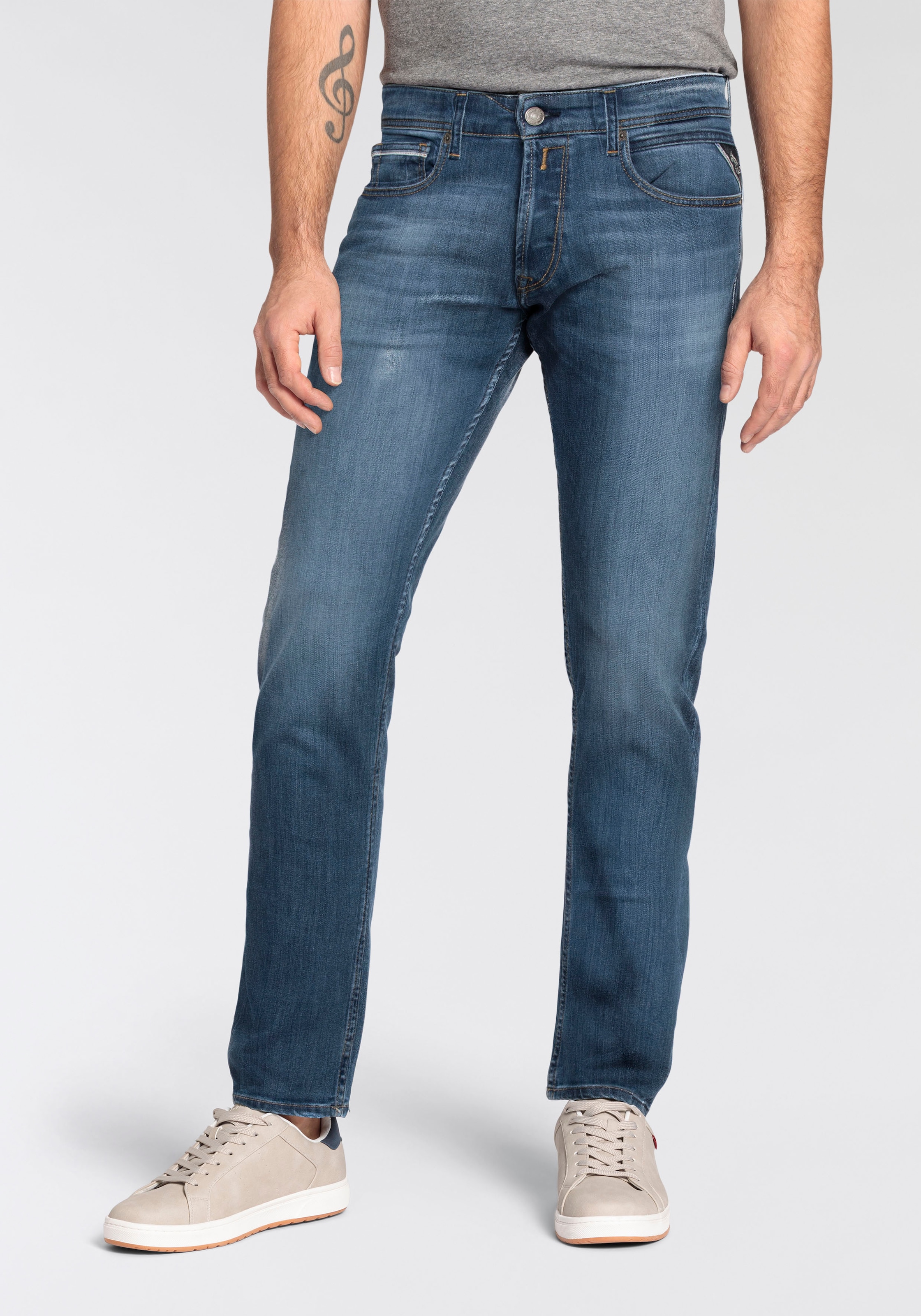 Replay Straight-Jeans »GROVER«, in vielen verschiedenen Waschungen, mit Stretch