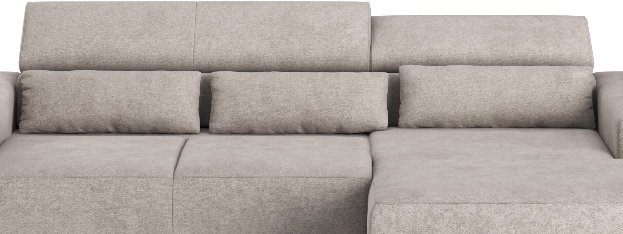 COTTA Ecksofa »Side L-Form, mit Kopfteilverstellung & 3 Nierenkissen«, optional motorische Sitztiefenverstellung