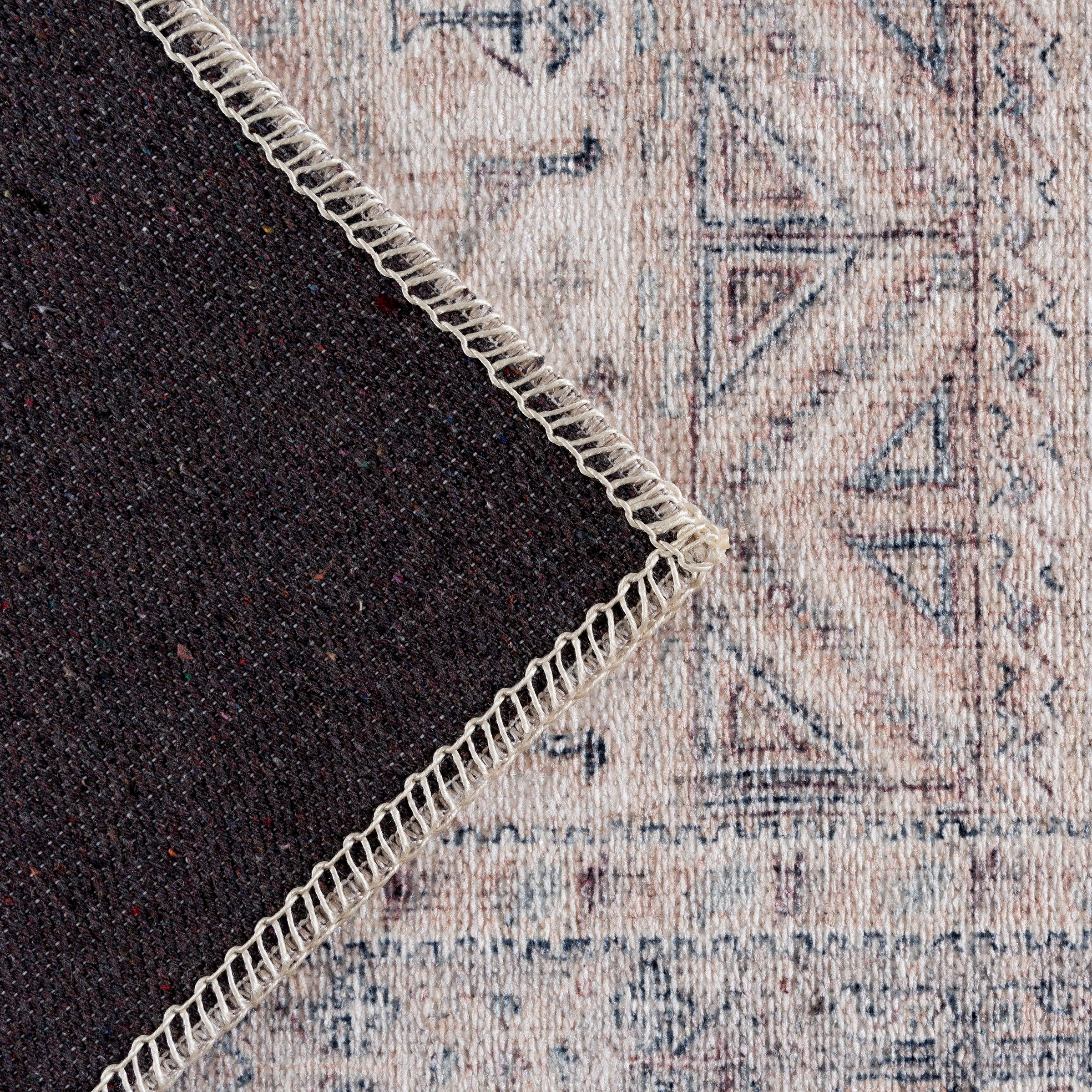 Sehrazat Teppich »Vintage 3550«, rechteckig, 4 mm Höhe, Kurzflor, waschbar, Chenille mit Baumwolle, Wohnzimmer