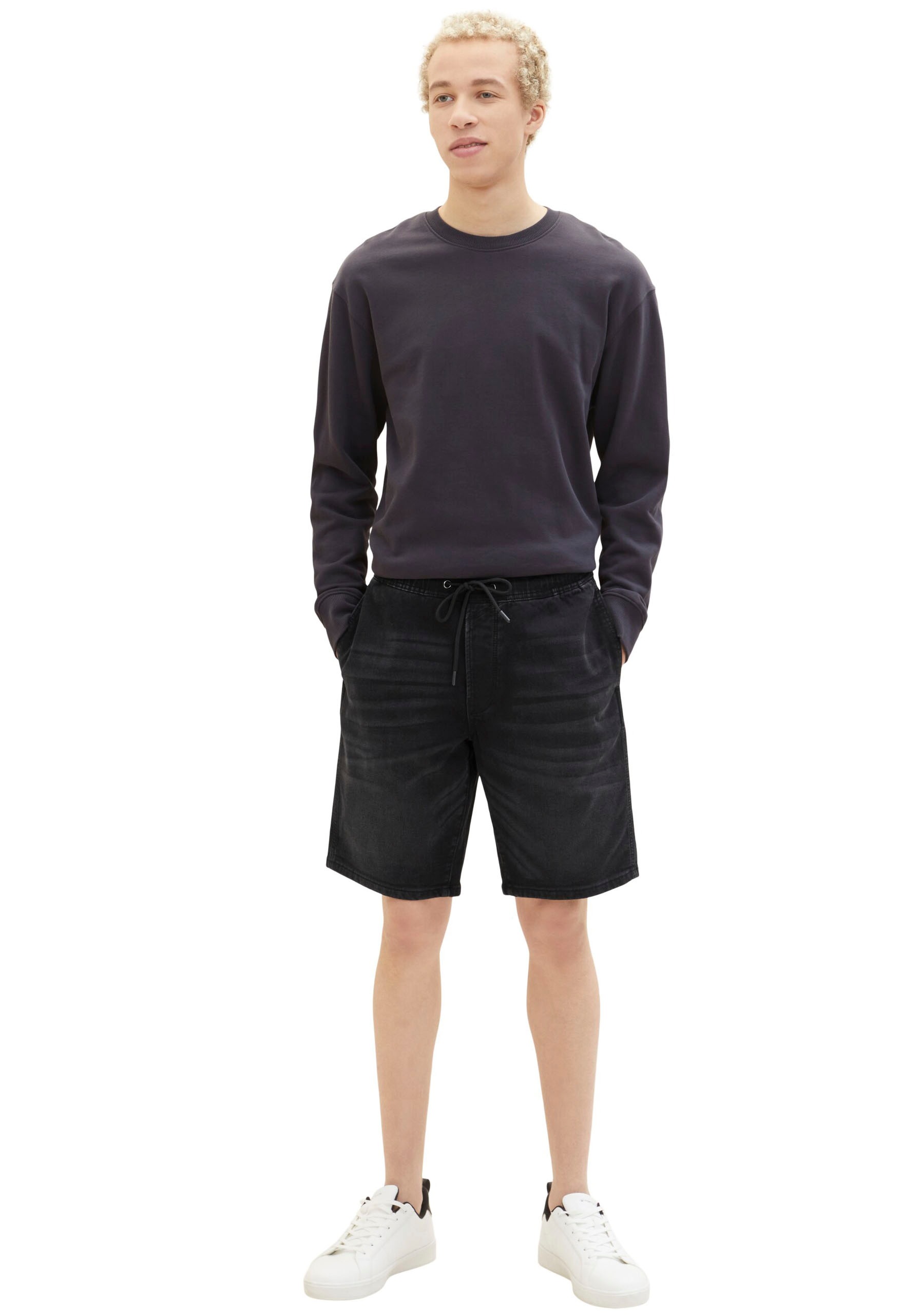 2. Bild von TOM TAILOR Denim Jeansshorts, mit elastischem Tunnelzugbund