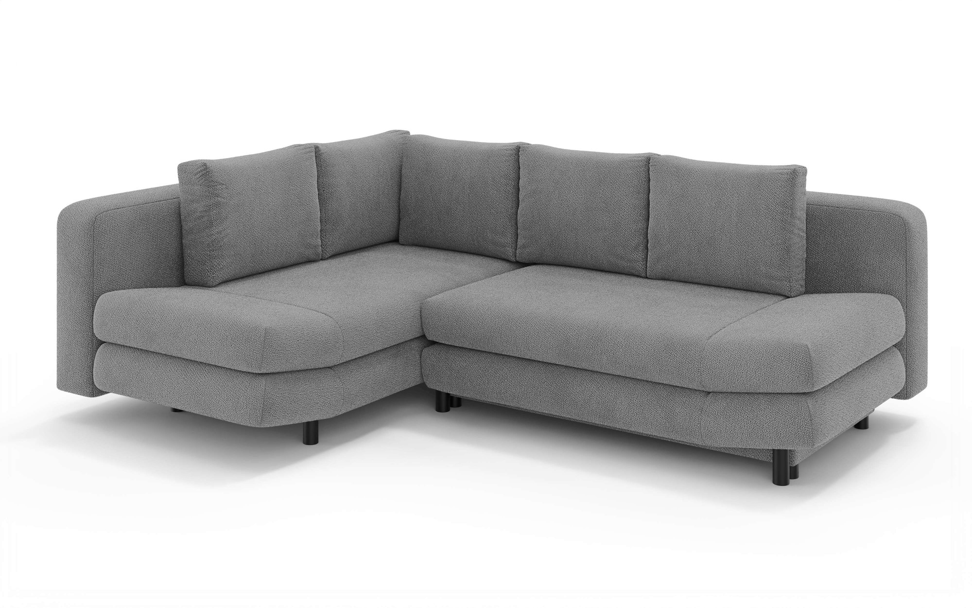 Home affaire Ecksofa »LENNARA Schlafsofa mit Bettkasten, Maße B/T/H: 234/179/85 cm«, L-Form mit Ottomane rechts/links, mit Wellenunterfederung