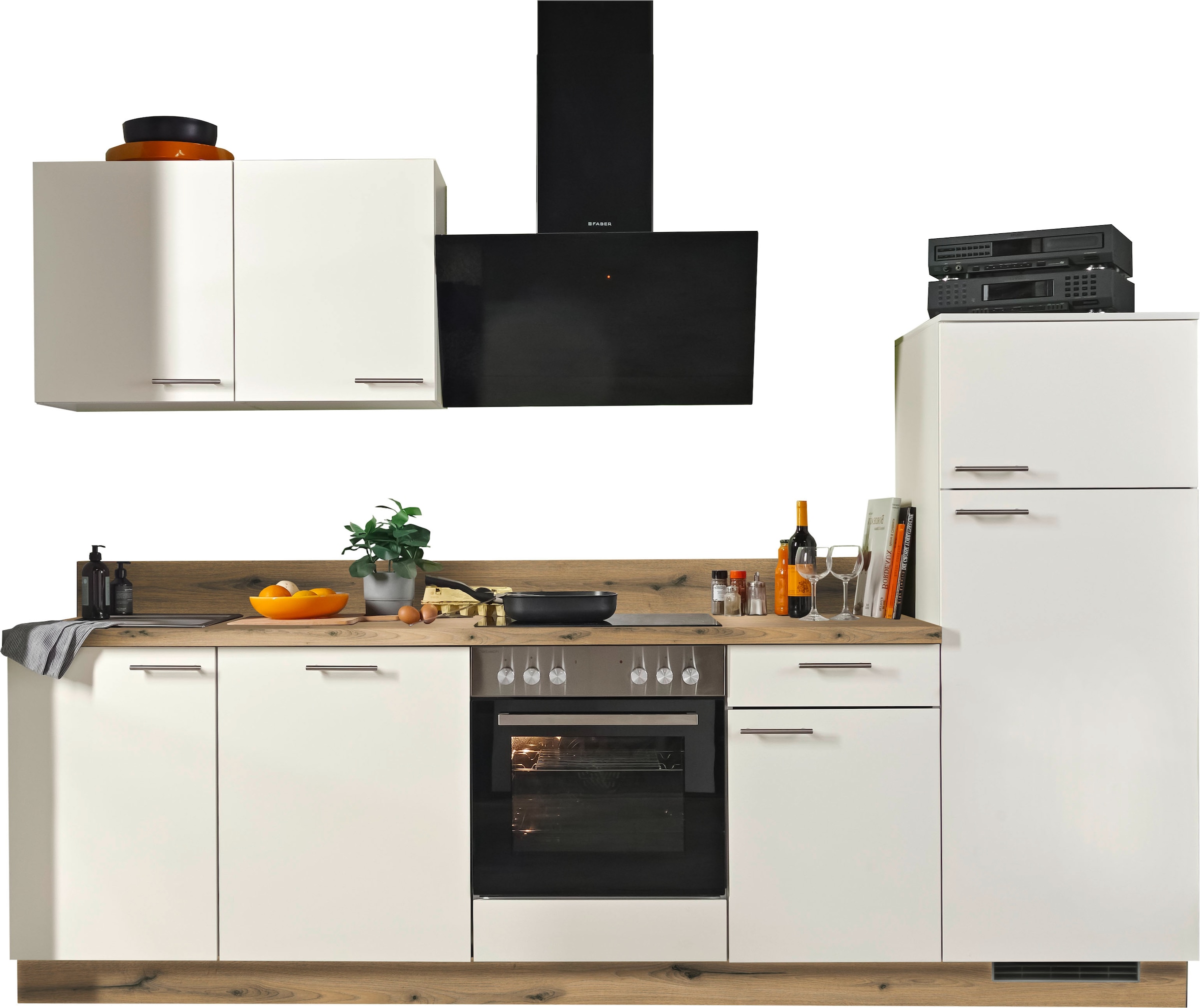 KOCHSTATION Küche vormontiert, wahlweise mit E-Geräten, Stellbreite 280 cm günstig online kaufen