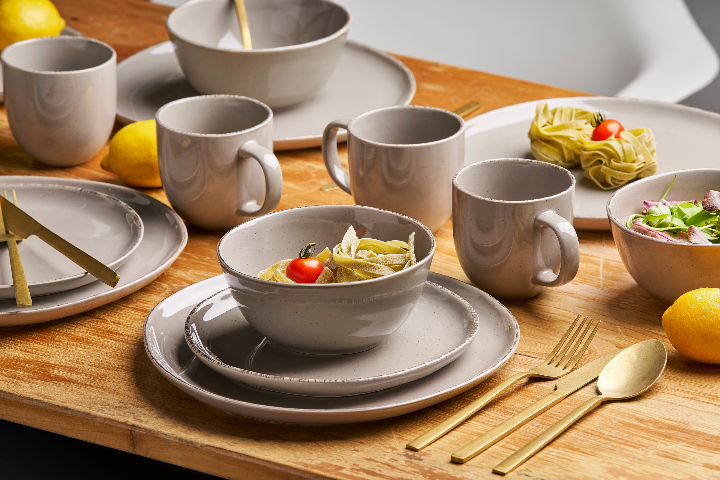 van Well Schale »Salatschale Urban, 29,5 cm, 2 Stück«, 2 tlg., aus Steinzeu günstig online kaufen