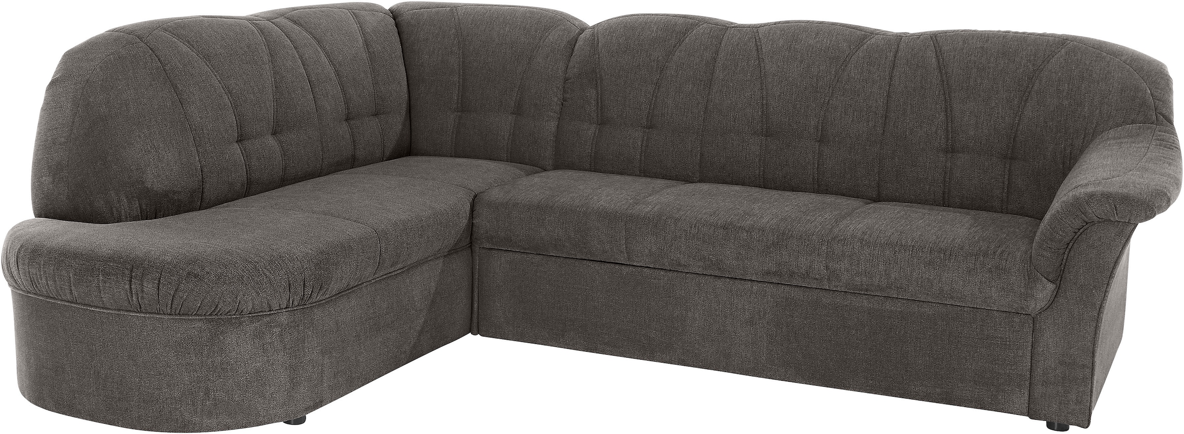 DOMO collection Ecksofa »Pegnitz, elegante Rückensteppung, zeitlose Formensprache, L-Form«, wahlweise mit Bettfunktion
