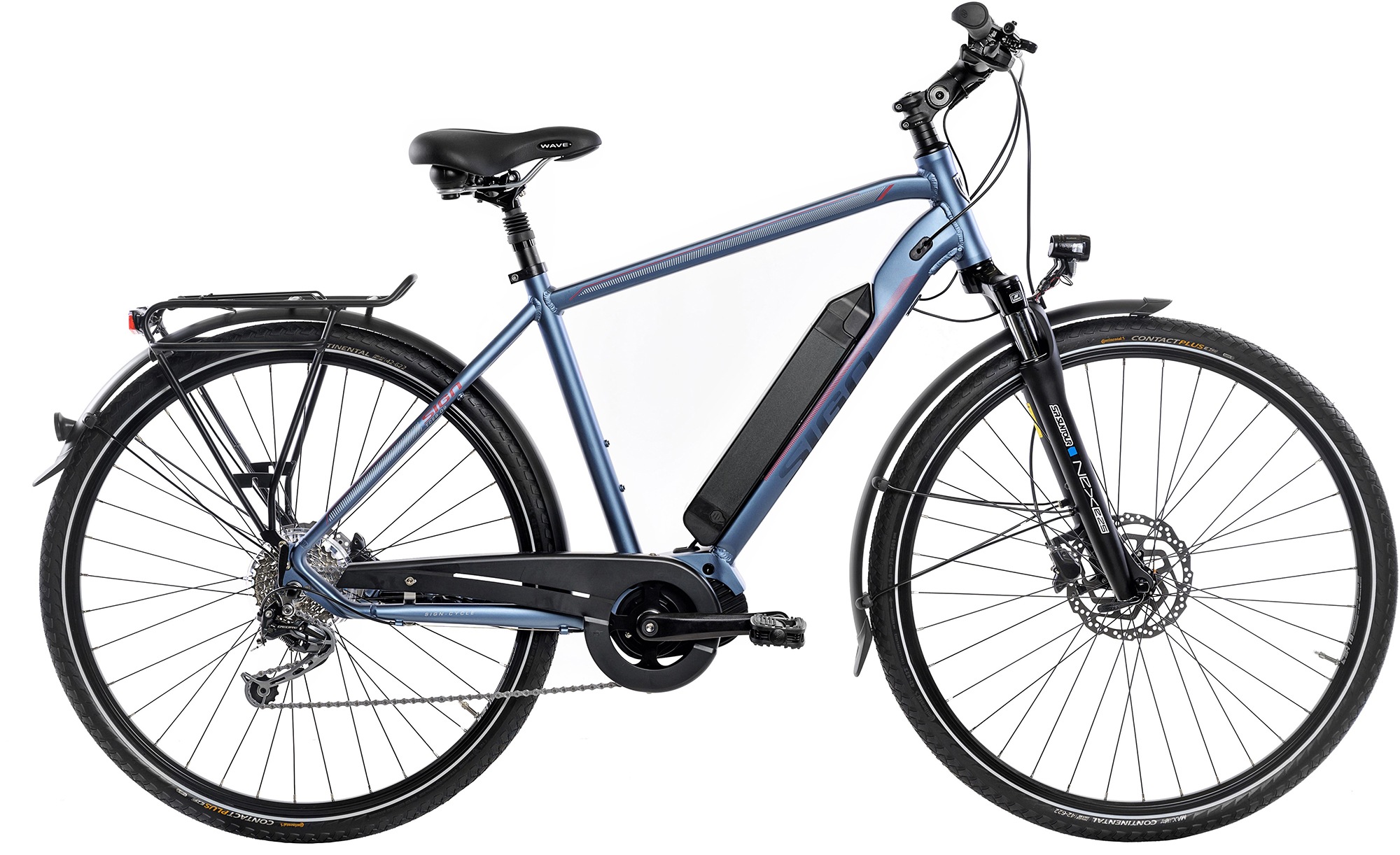 Bild von SIGN E-Bike, 9 Gang, Shimano, Shimano Deore, Mittelmotor 250 W, Pedelec, Elektrofahrrad für Herren, Trekkingrad