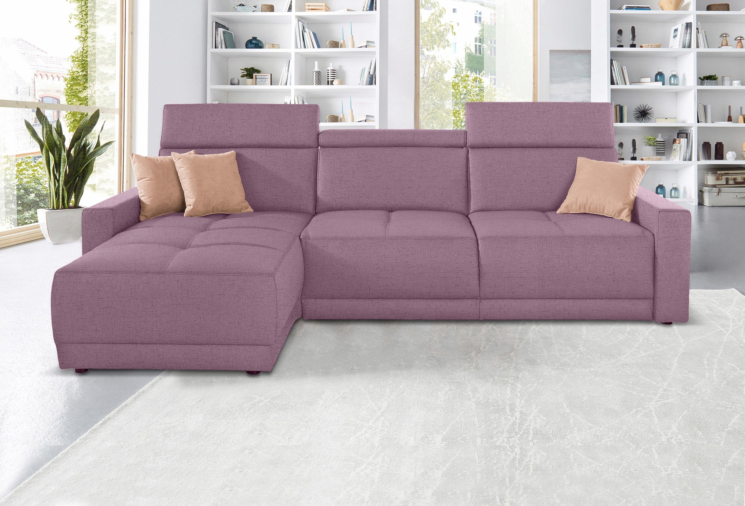 DOMO collection Ecksofa "Ava L-Form", mit Recamiere, Federkern wahlweise mi günstig online kaufen