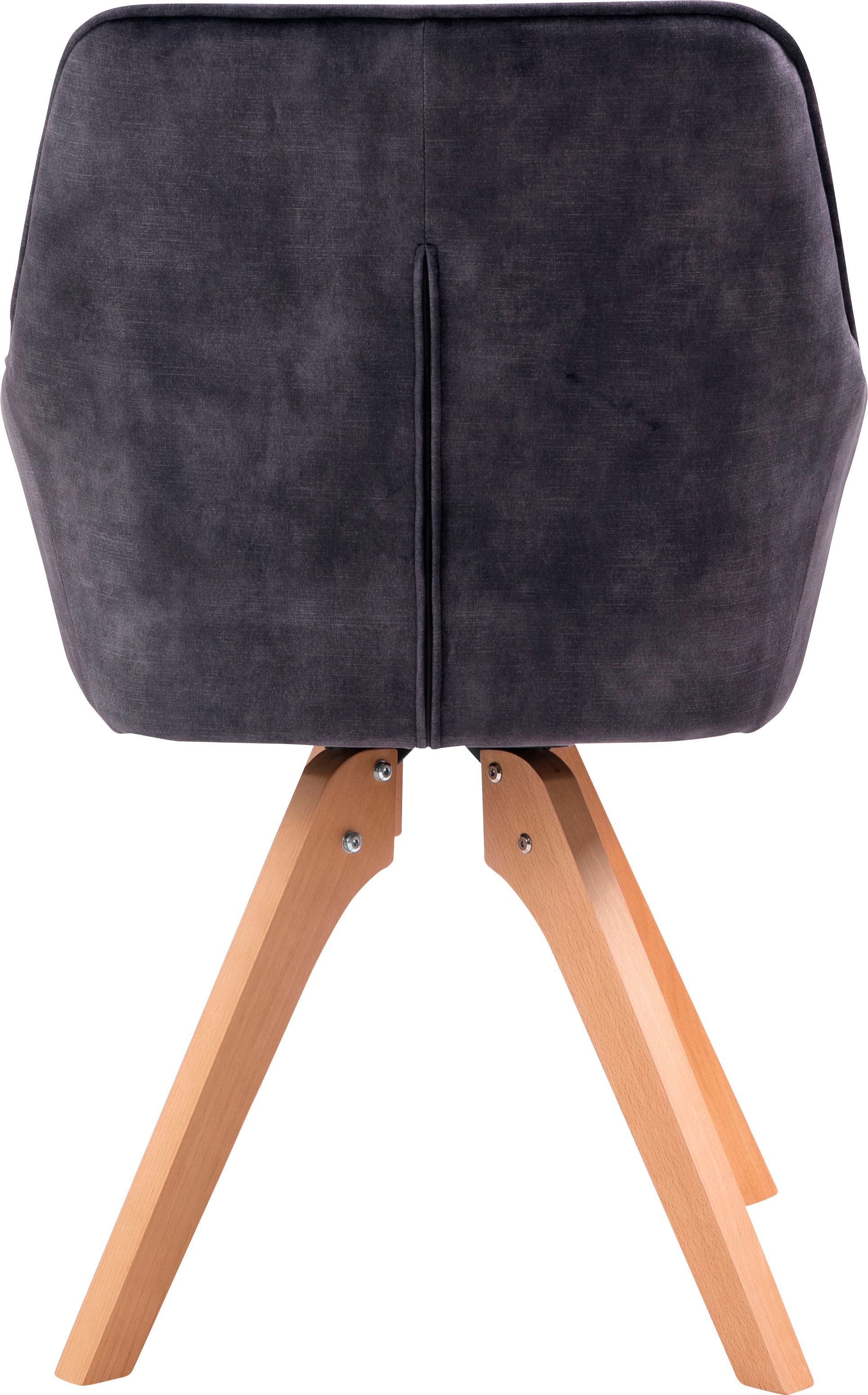 SalesFever Armlehnstuhl »Växjö - Esszimmerstuhl Komfort und Stil«, 1 St., Samtvelours-Polyester, Sitzkomfort neu definiert: 180° Drehplatte inklusive!