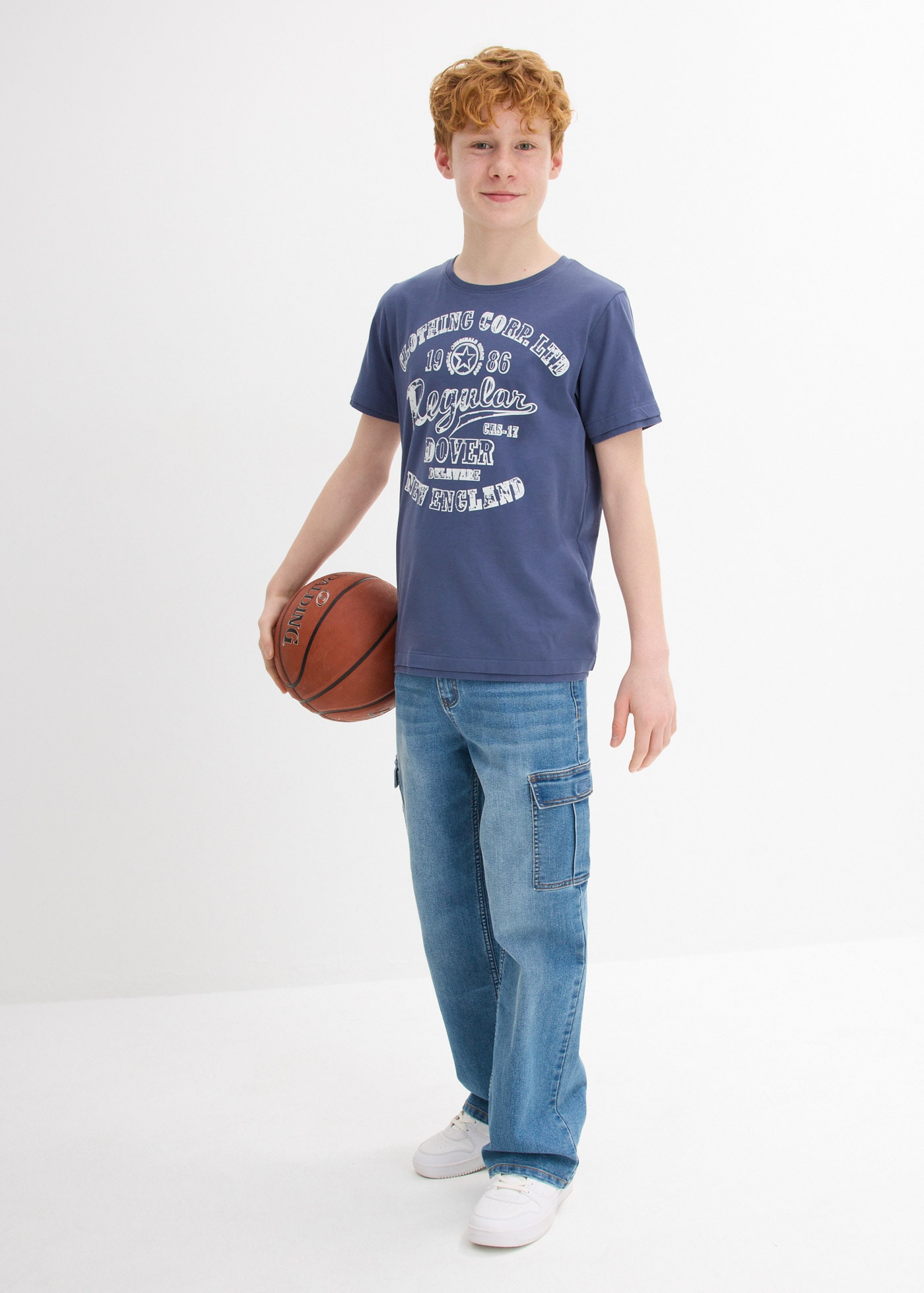 bonprix T-Shirt, 2 Stk. T-Shirt aus reiner Baumwolle (2er Pack)
