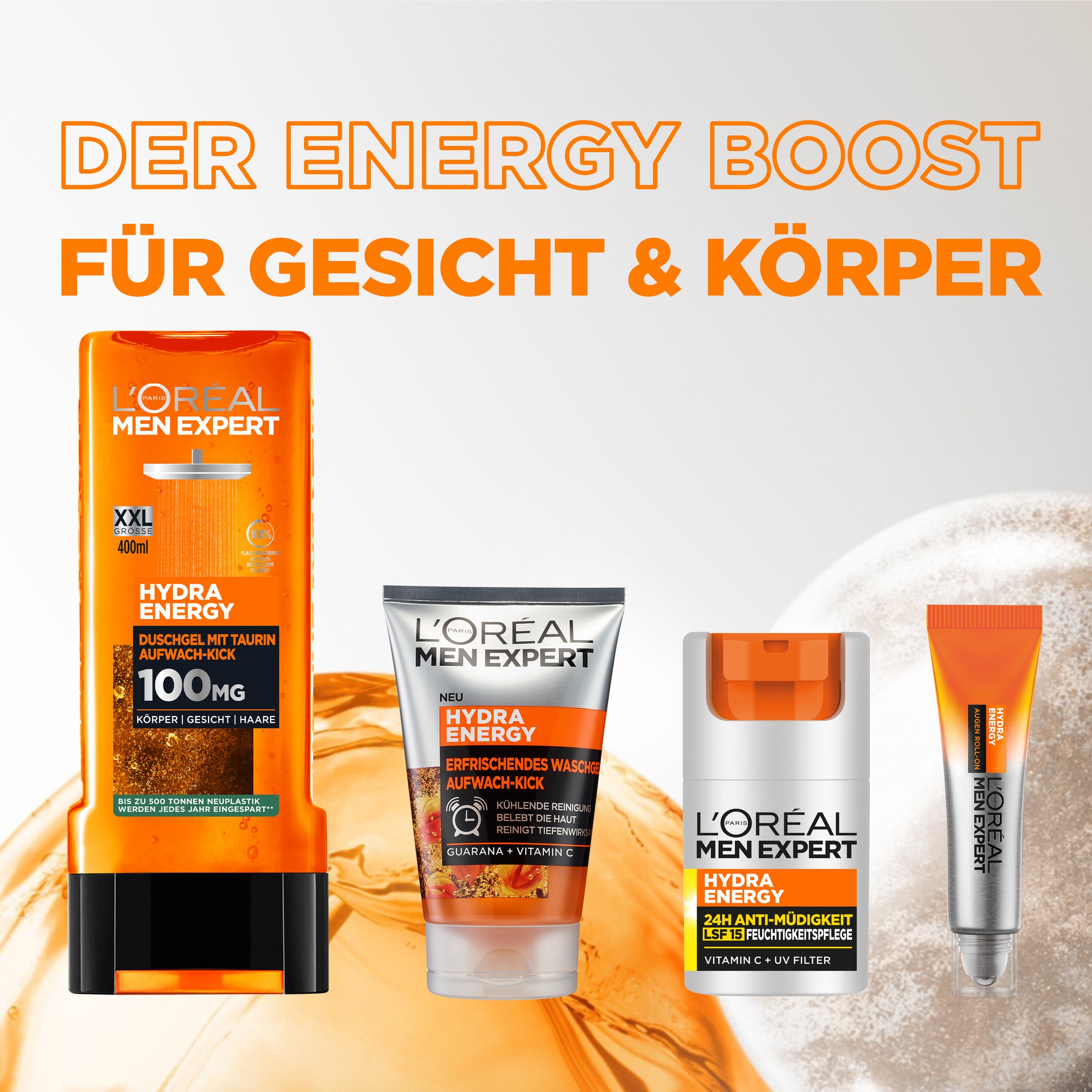 L'ORÉAL PARIS MEN EXPERT Gesichtsgel »HYDRA ENERGY 24H ANTI-MÜDIGKEIT FEUCHTIGKEITSPFLEGE LSF15« mit Lichtschutzfaktor