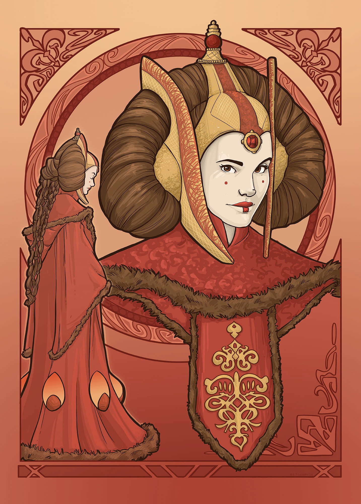 Komar Wandbild »Star Wars Queen Padmé Amidala«, Disney, (Set, 1 St.), 30 x 40 cm (Breite x Höhe) - Kinderzimmer, Dekoration