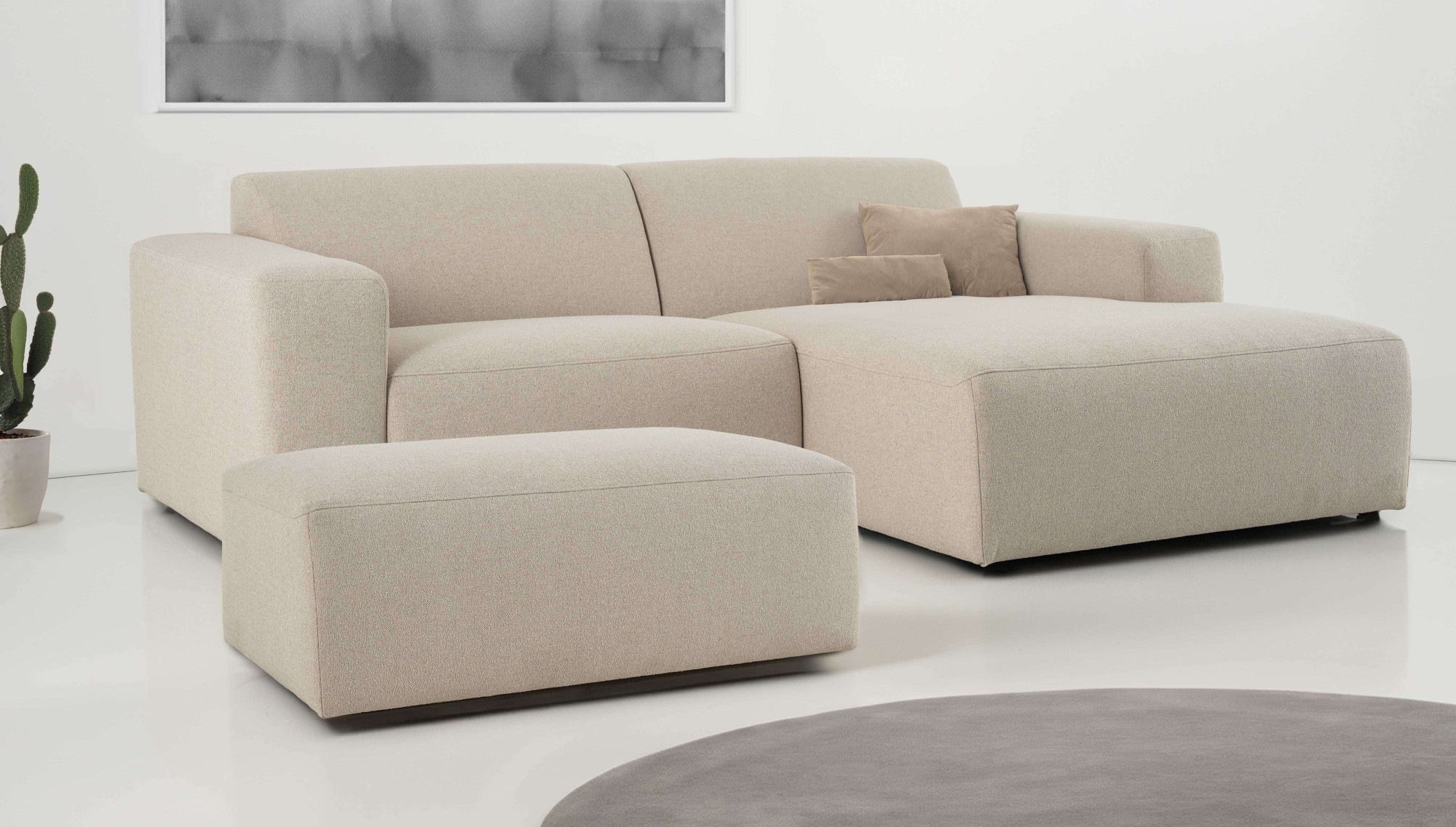INOSIGN Ecksofa »Koa,228cm, L-Form, Modulsofa, Webstoff, Cord, Struktur, Ch günstig online kaufen
