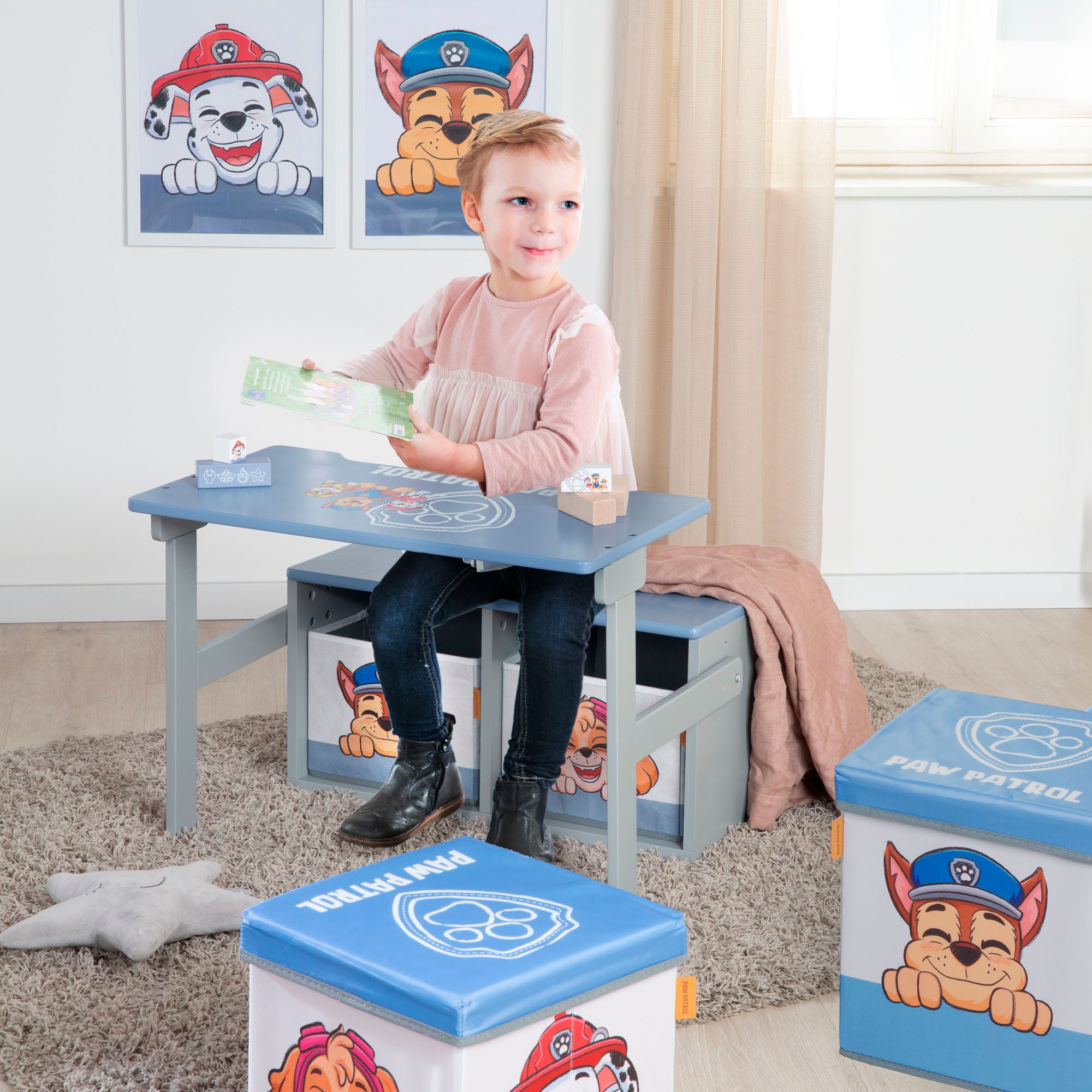 roba® Sitzbank »Paw Patrol«, mit 2 Aufbewahrungsboxen