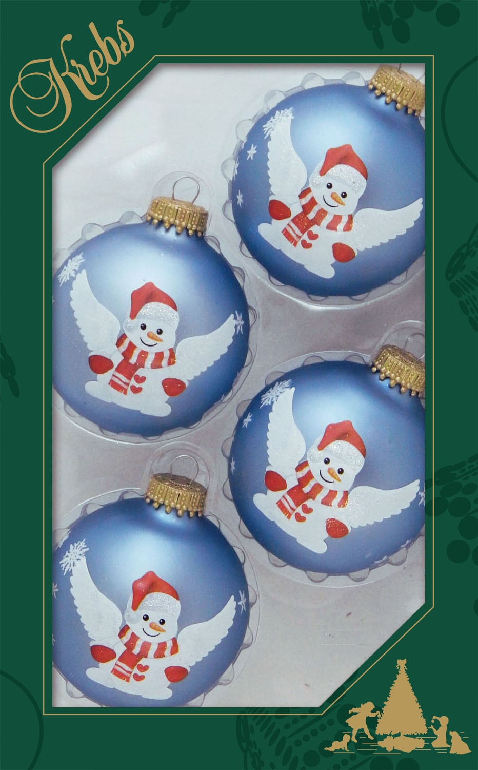 Glas«, Weihnachtsbaumkugel online Schneemann-Motiv 4 aus Weihnachtsdeko, bestellen Krebs (Set, Glas, St.), mit Christbaumschmuck, Christbaumkugeln Glas »CBK60348, Lauscha