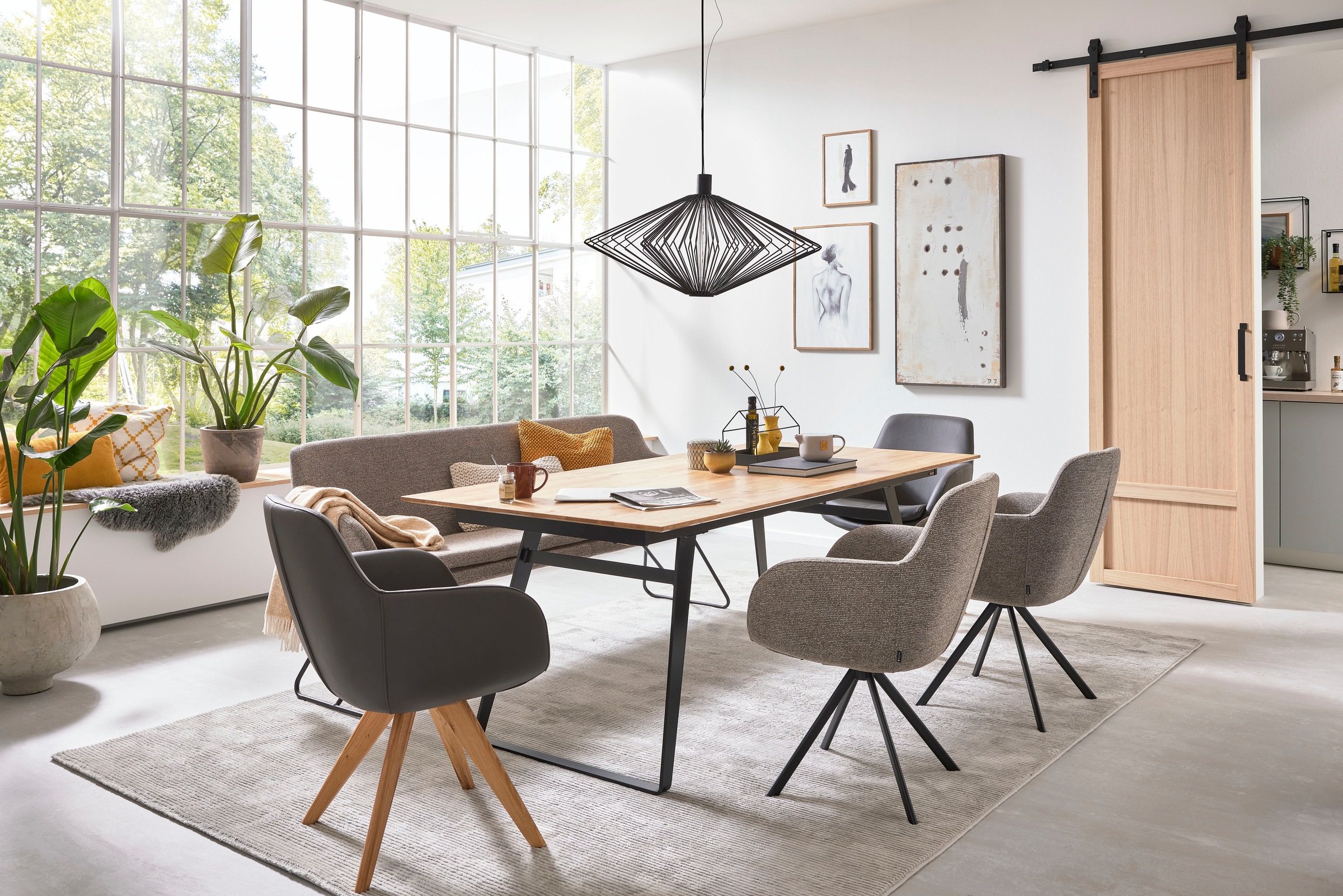 Musterring Esszimmerstuhl »Tavia« (Set) 2 Stk.Stativgestell Eisen schwarz, günstig online kaufen