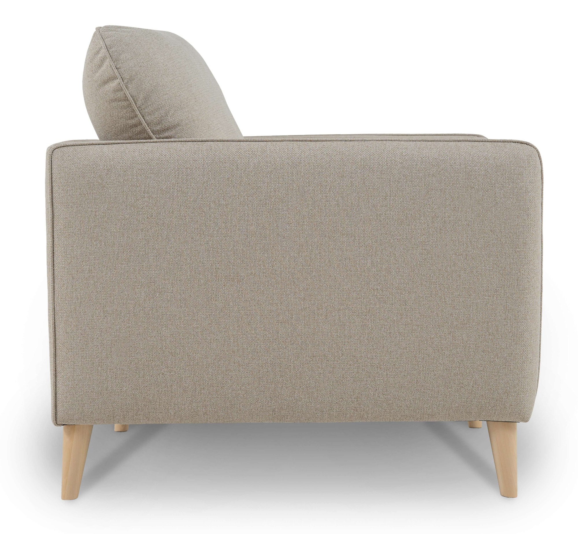 Home affaire 3-Sitzer »MARSEILLE 3er Sofa 206 cm, Cord, Flachgewebe, Struktur, Webstoff«, Massivholzbeine Eiche, Landhausstil, Wellenunterfederung