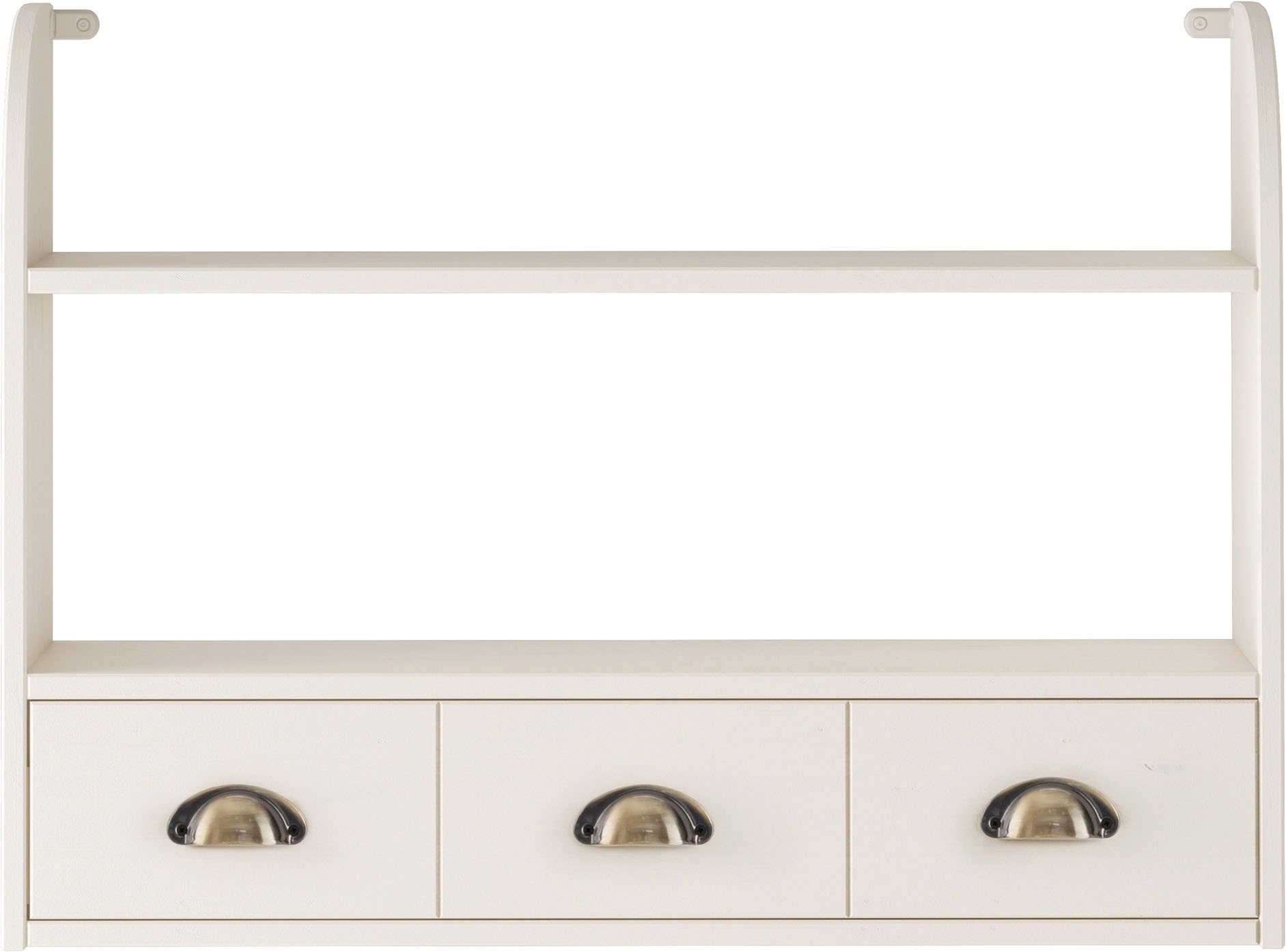 Home affaire Hängeregal »Oslo« 75 cm breit, aus massiver Kiefer, 1 breite Schublade, Metallgriffe