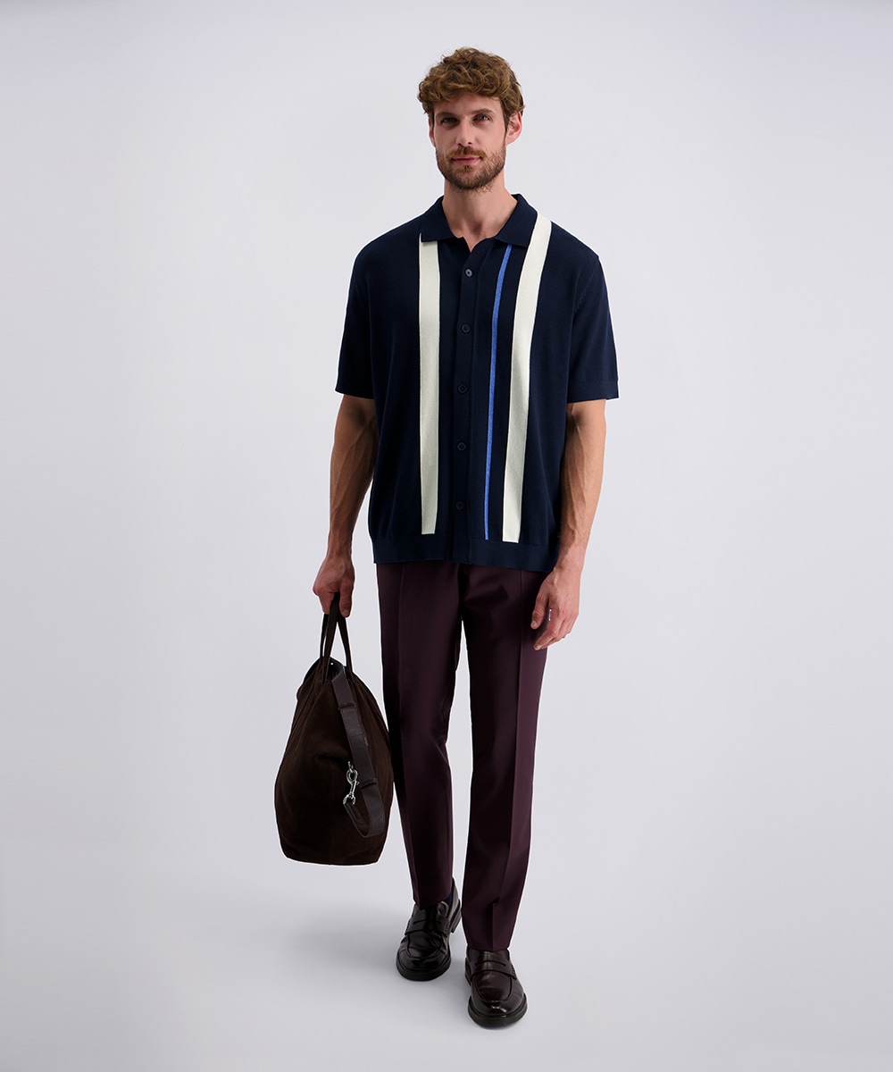 Pierre Cardin Poloshirt mit durchgehender Knopfleiste