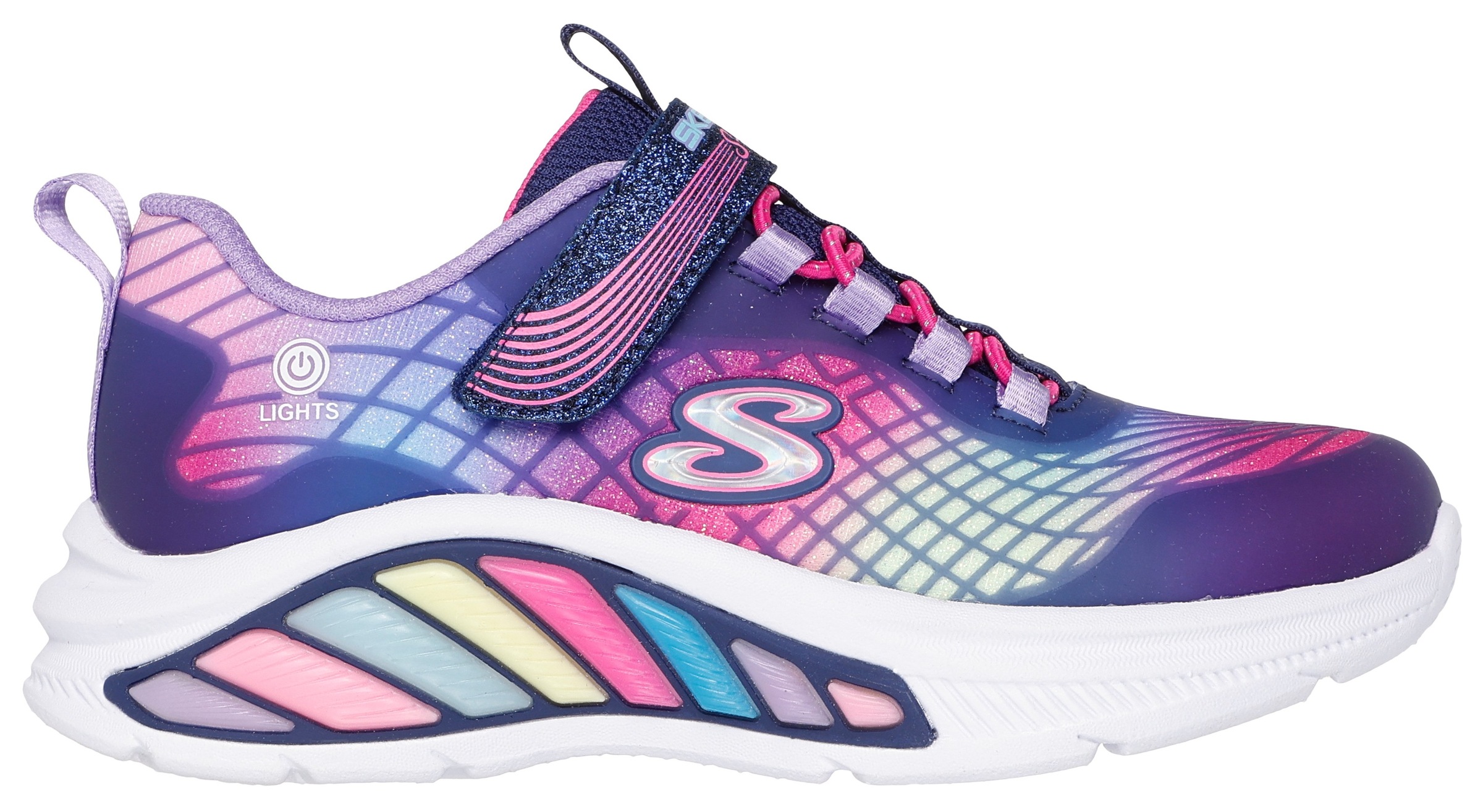Skechers Sneaker »RAINBOW CRUISERS«, Kinderschuh mit Farbverlauf, Größenschablone zum Download