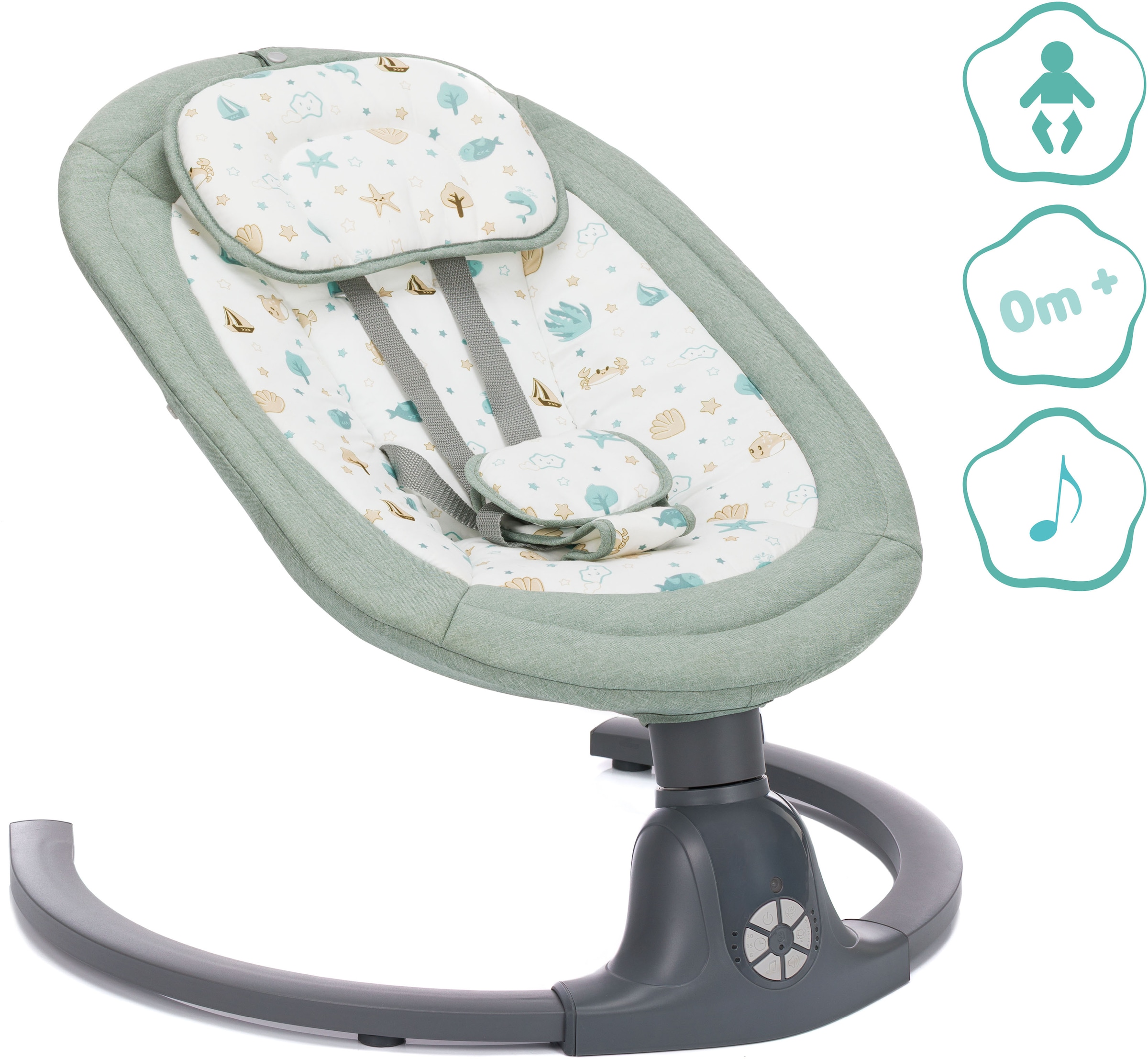 Fillikid Babywippe »Stella« bis 9 kg elektrisch; intelligente KI-Bewegungserkennung