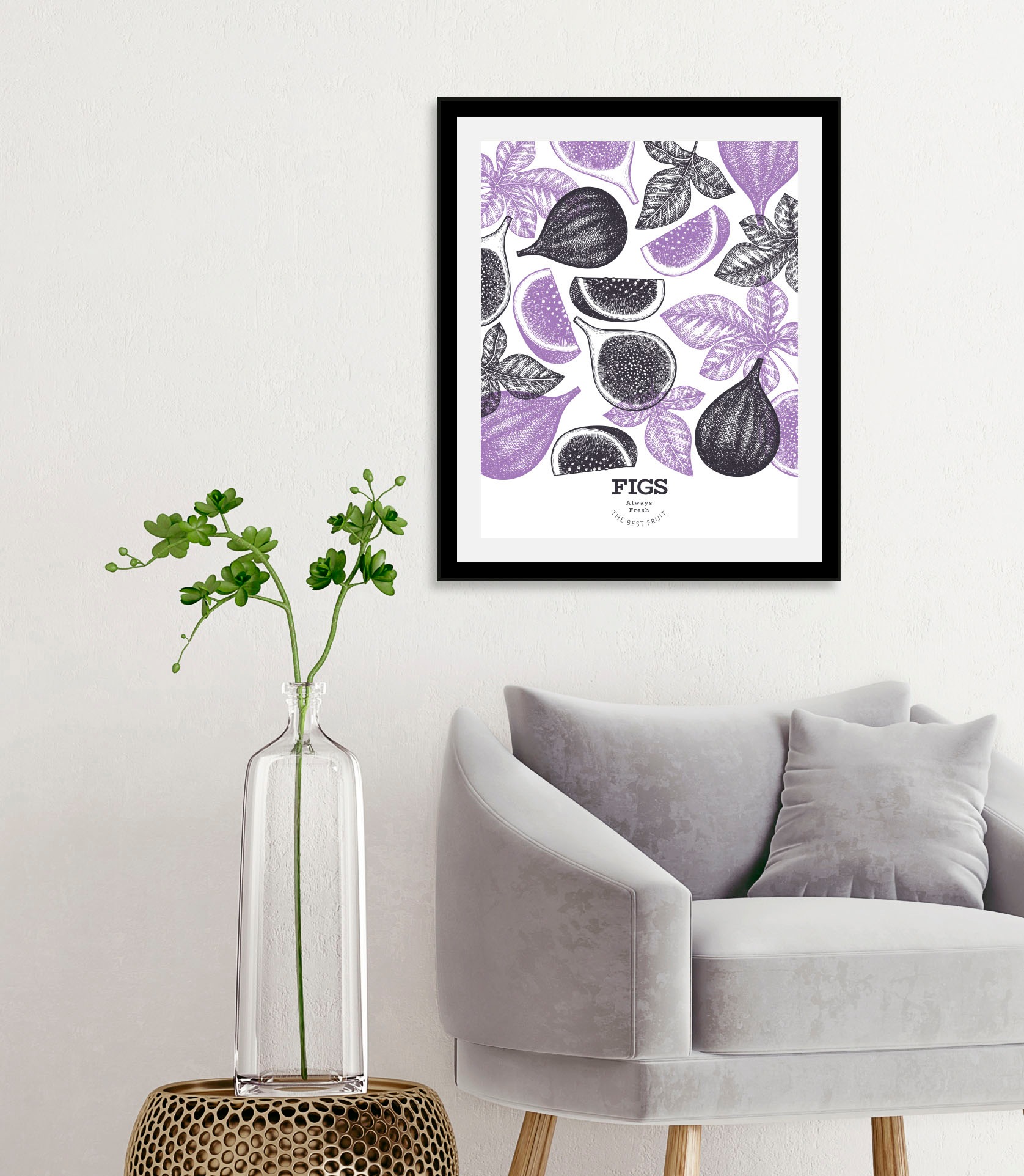 queence Bild »Figs«, Obst-Obst Bilder-Essen-Lebensmittel-Kunst-Abstrakt-Fig günstig online kaufen
