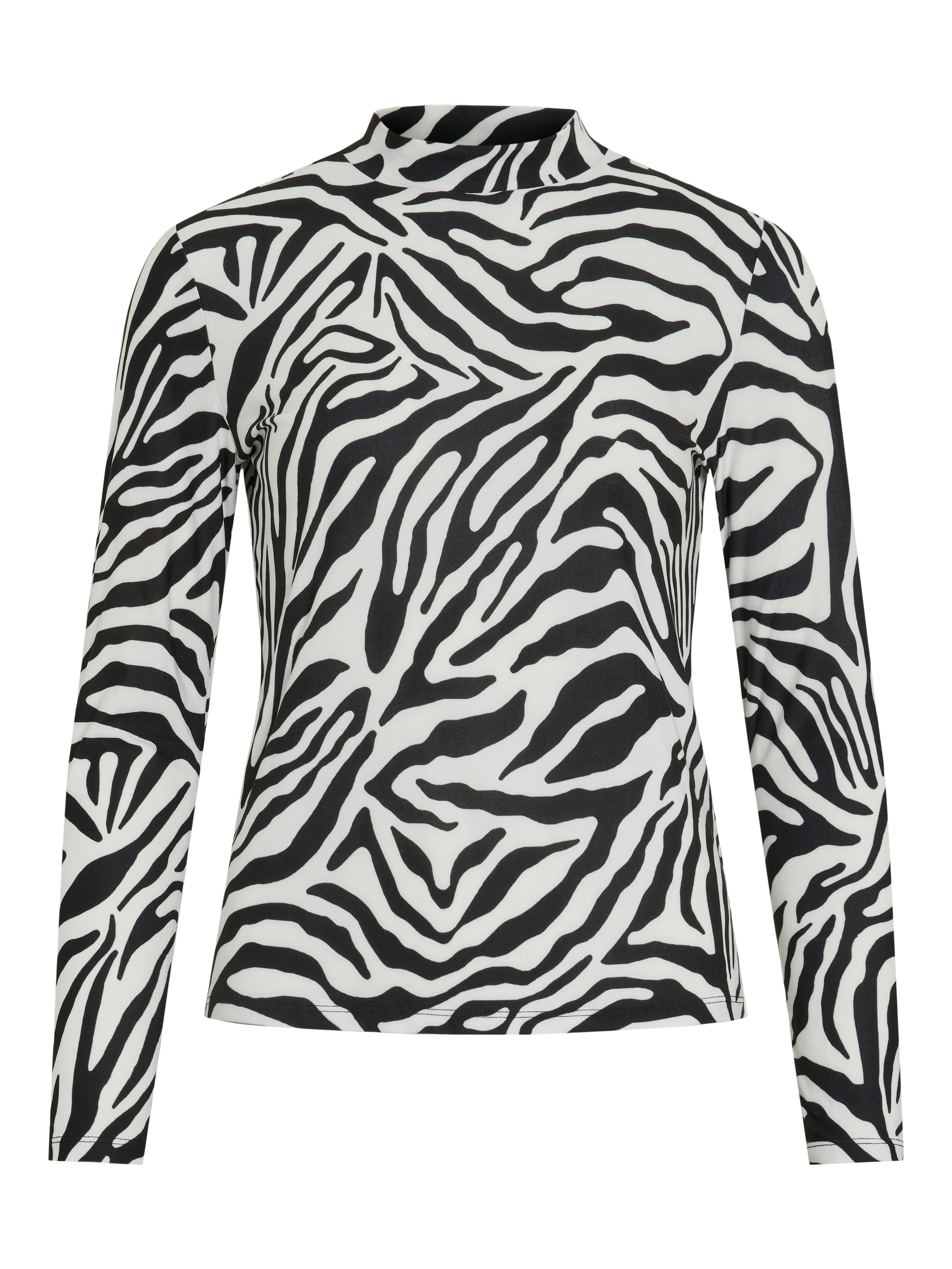 Vila Stehkragenshirt »VILEOA L/S ROLLNECK TOP - NOOS« Materialmix, regular fit