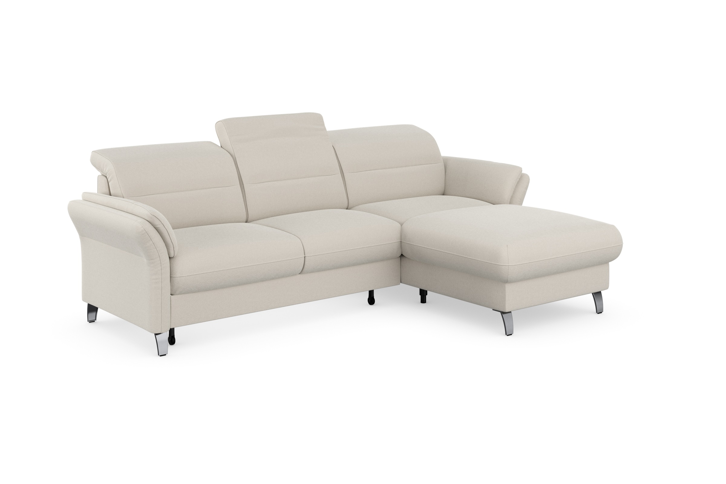 sit&more Ecksofa »Grenoble L-Form mit Federkern«, wahlweise mit Bettfunktion, Bettkasten, Arm- und Kopfteilverstellung