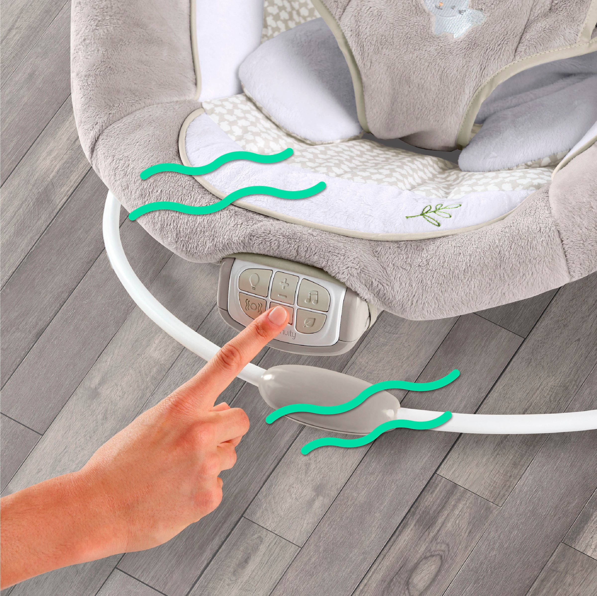 ingenuity Babyschaukel »InLighten Bouncer™ - Twinkle Tails™«, bis 9 kg, mit Licht und Sound