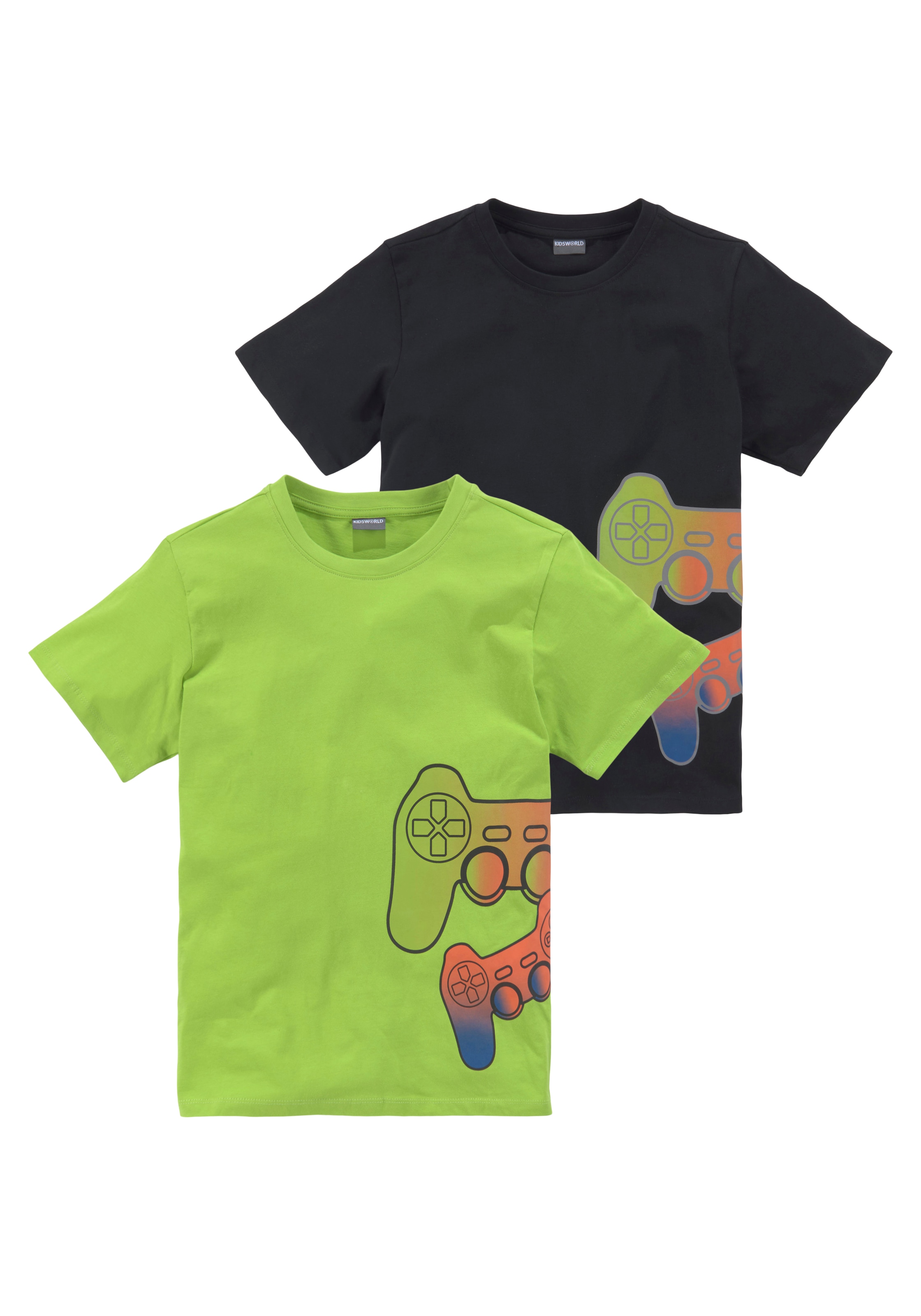 KIDSWORLD T-Shirt »GAMER«, (Packung, 2 Online-Shop bestellen tlg.) im