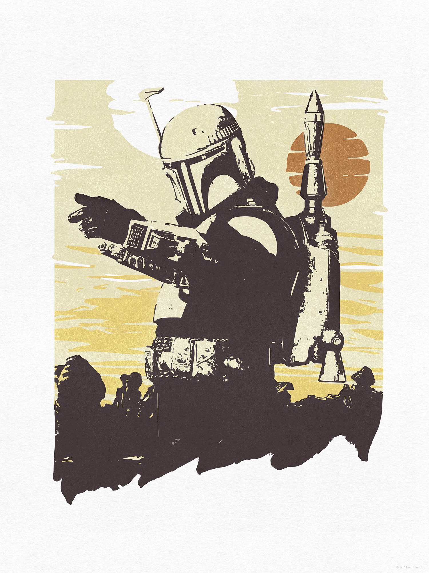 Komar Wandbild »Star Wars Boba Fett Illustration Target« Disney Set, 1 Stk. tlg. 30 x 40 cm (Breite x Höhe) - Kinderzimmer, Dekoration