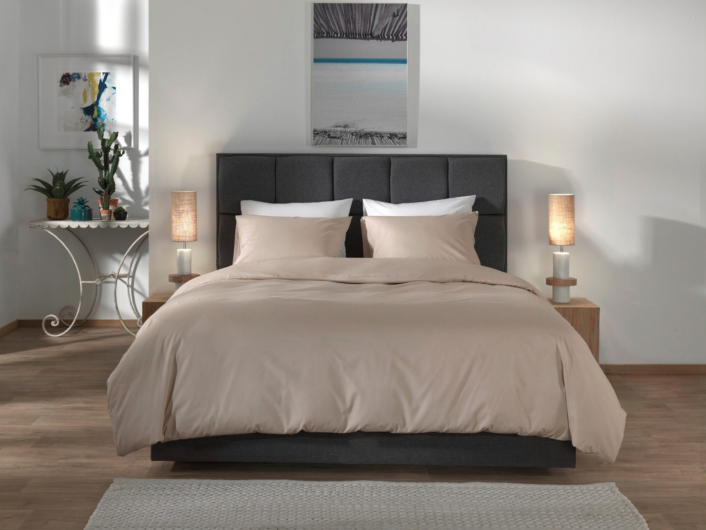 YELLOW Bettwäsche »Suite-Casablanca« 2 Stk. tlg. Uni, 100% Baumwolle ab 135 günstig online kaufen