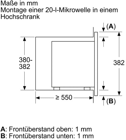 BOSCH Einbau-Mikrowelle »BFL623MB3«, Mikrowelle, 800 W