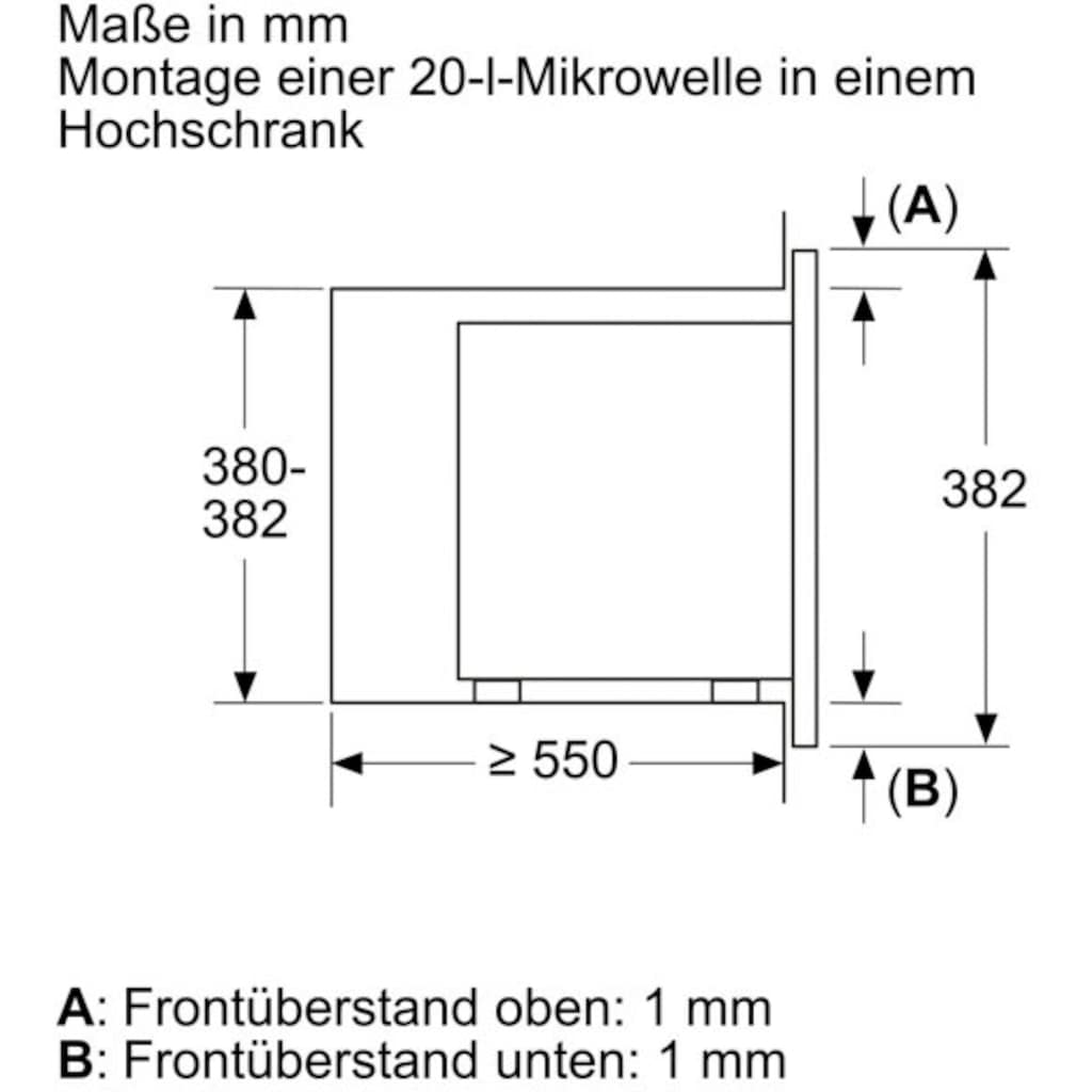 BOSCH Einbau-Mikrowelle »BFL623MB3«, Mikrowelle, 800 W