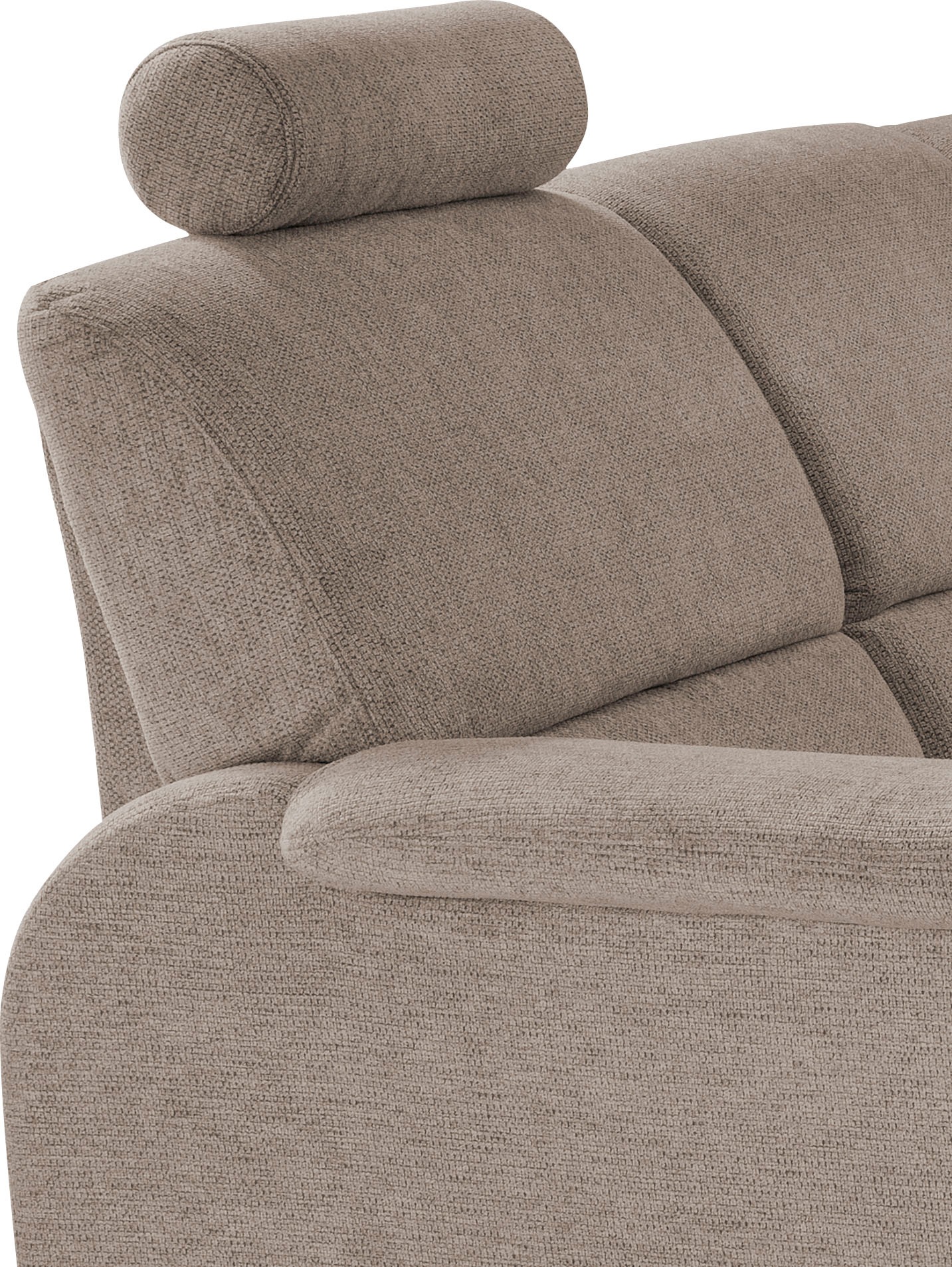 Home affaire Ecksofa »Pisa L-Form, mit Schlaffunktion, Stauraum, 2x höhenverstellbare«, Kopfstützen und Relaxfunktion im Eckelement