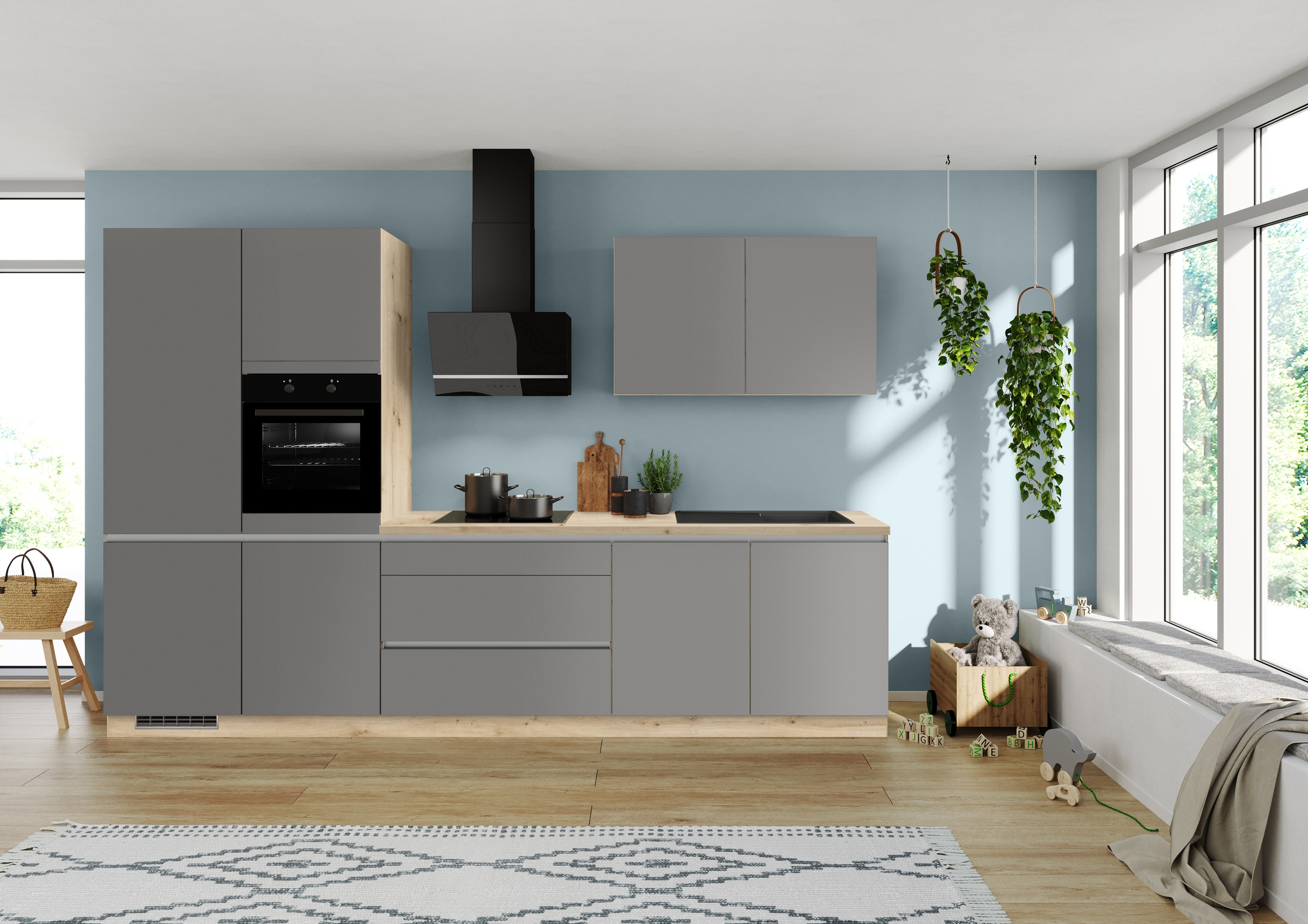 IMPULS KÜCHEN Küche »"Dublin", Anti Fingerprint Oberfläche, Schubkästen mit günstig online kaufen