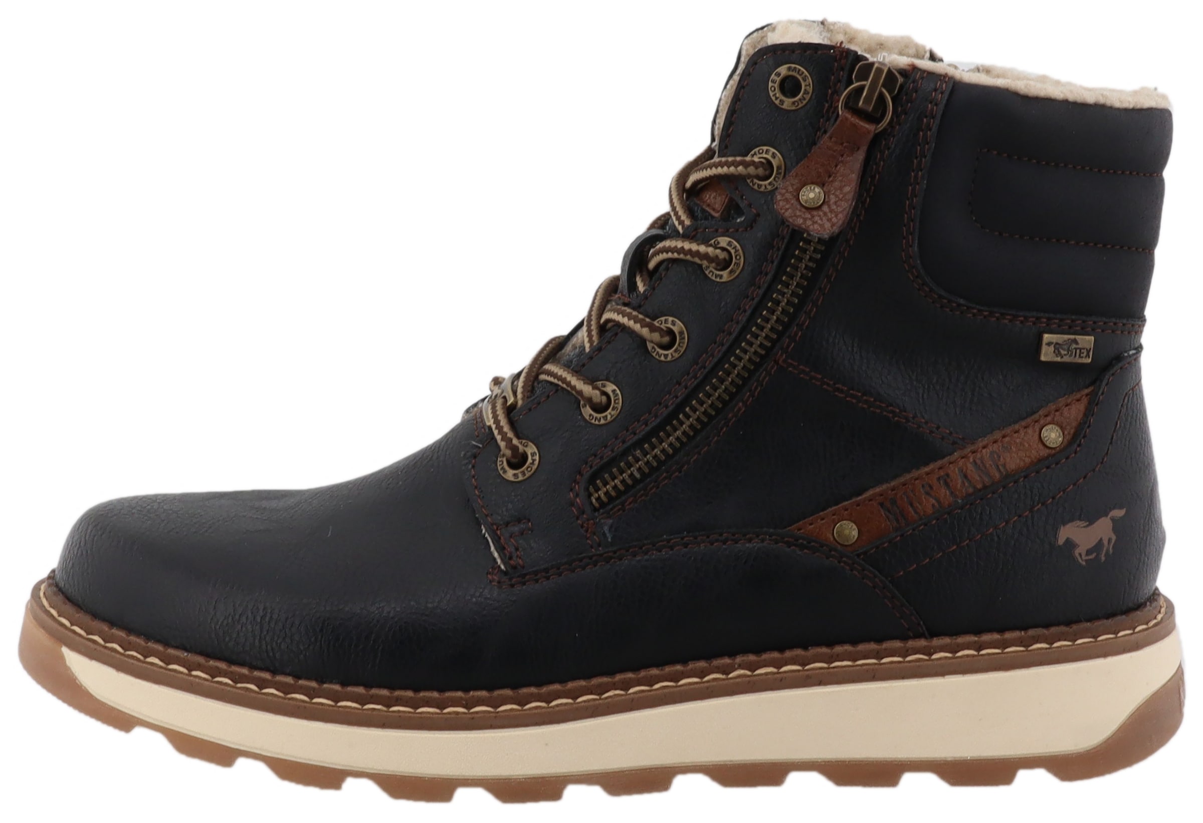 Mustang Shoes Winterstiefelette »Elio«  Schnürstiefel, Winterstiefel mit Warmfutter