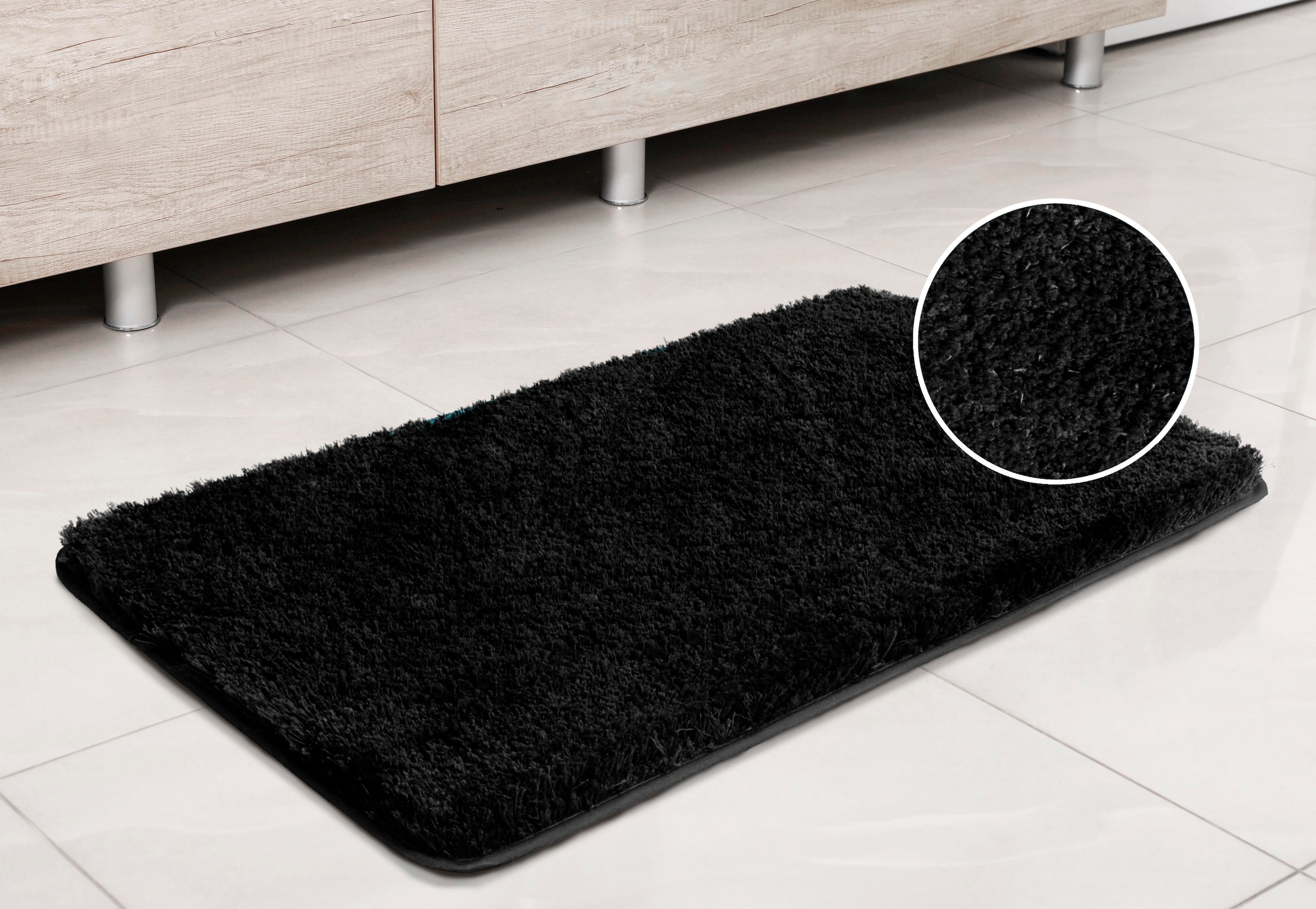 Möve Badematte »Superwuschel, Badvorleger, Badezimmer Teppich«, rutschhemmend beschichtet, strapazierfähig-schnell trocknend-fußbodenheizungsgeeignet, Mikrofaser-Badematte, Badteppich, rechteckig, rund & als 3-tlg. Set
