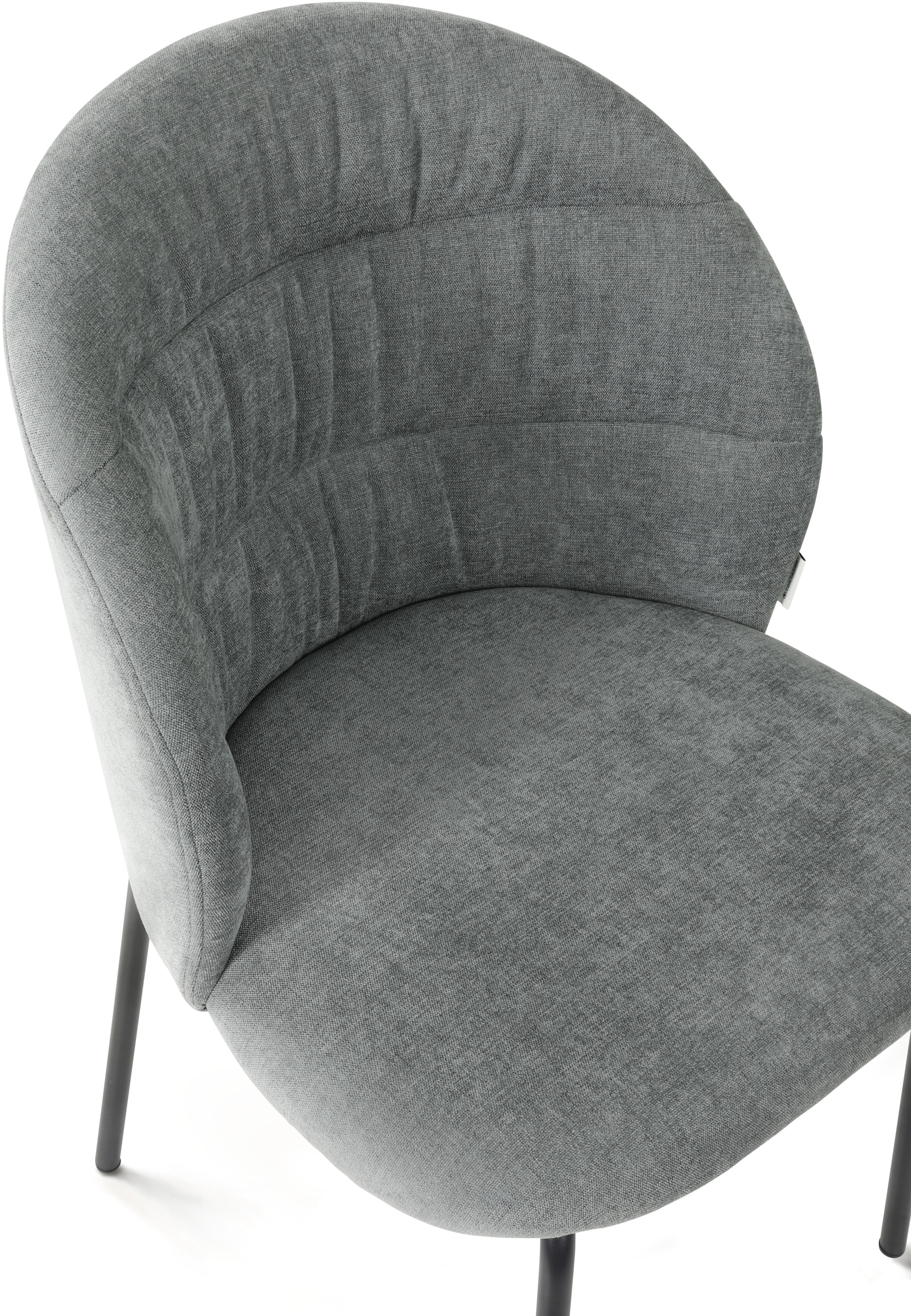 TOM TAILOR HOME 4-Fußstuhl »LEAF CHAIR«, (Set), 2 St., Chenille, 4-Fußgestell, Raffung in der Rückenlehne