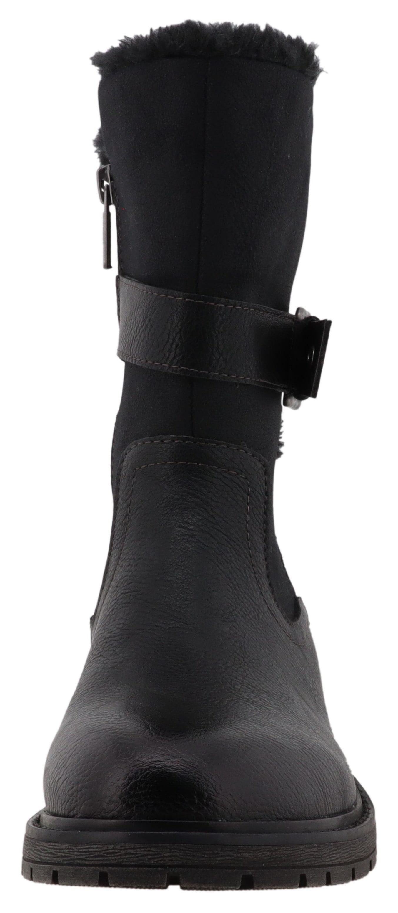 Mustang Shoes Winterstiefel »Bienke«  Biker Boots mit Blockabsatz und Zierriemchen