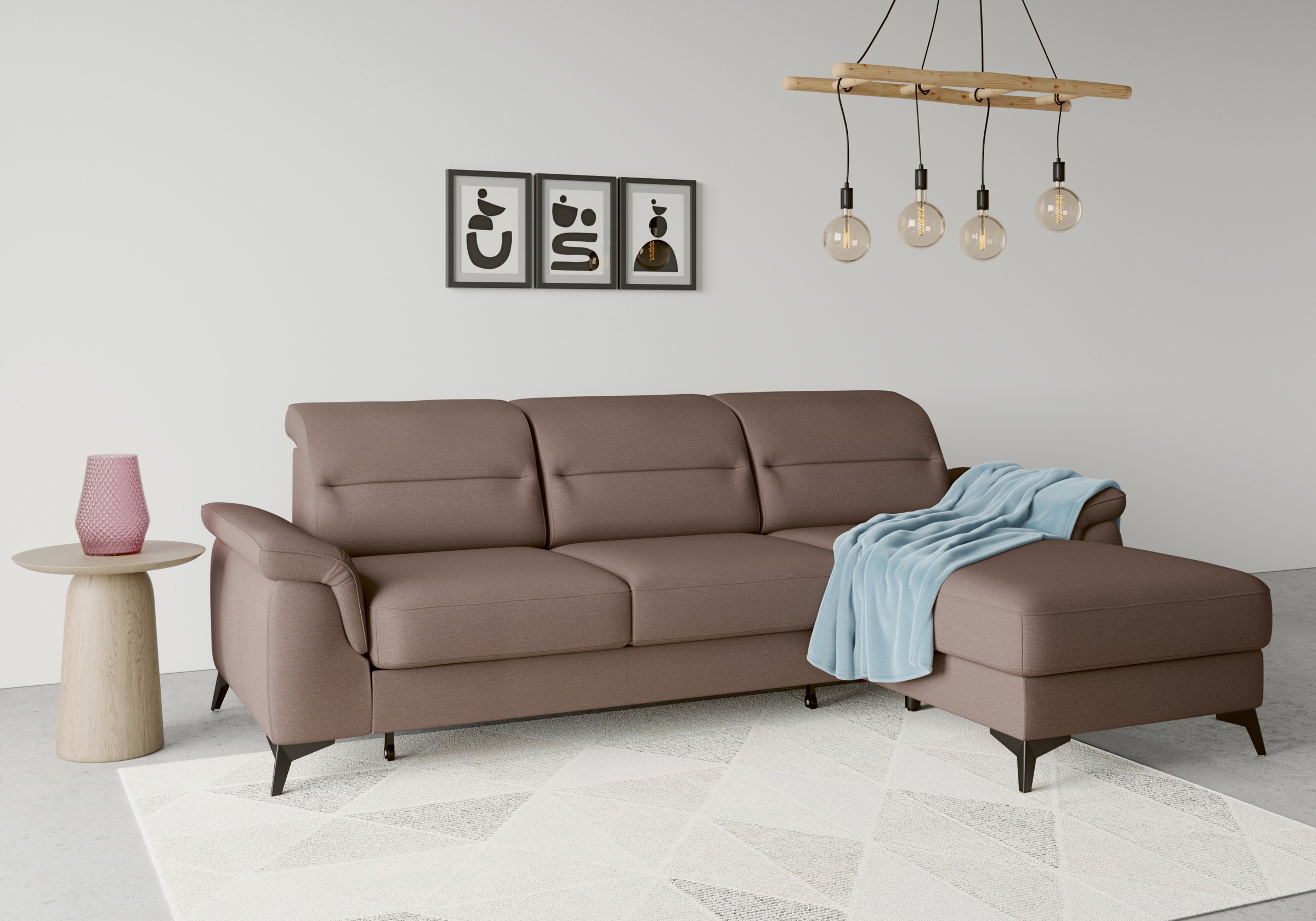 sit&more Ecksofa »Sinatra L-Form« mit Recamiere, optional mit Kopfteilverst günstig online kaufen