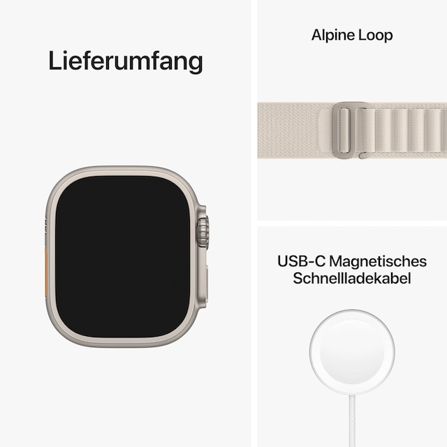 Apple Watch »Watch Ultra GPS + Cellular 49mm Alpine S«, (Gemacht für  extreme Anforderungen) auf Raten bestellen