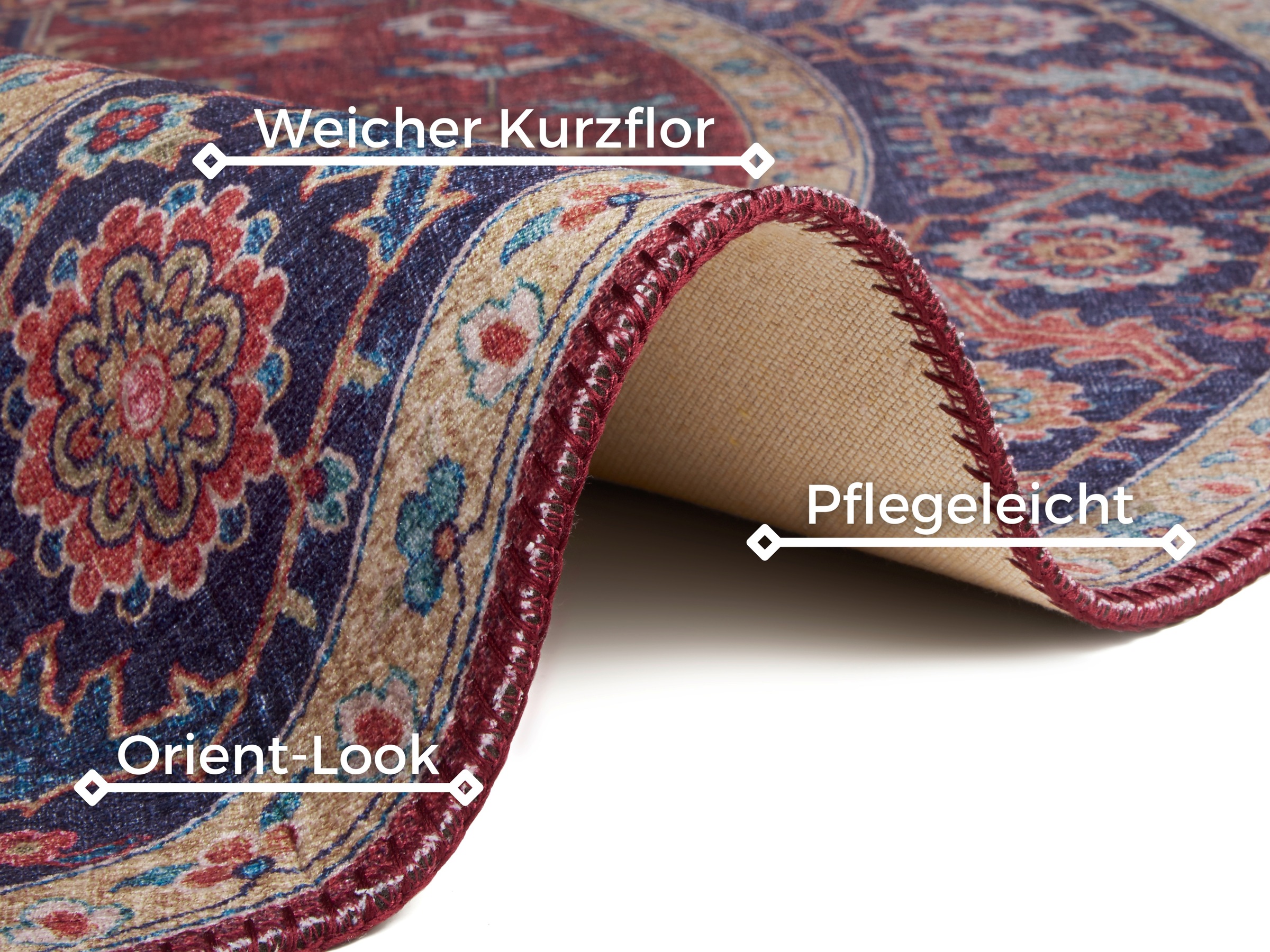 HANSE Home Teppich »Anthea« rund 5 mm Höhe Orientalisch, Orient, Vintage, Wohnzimmer, Schlafzimmer, Esszimmer