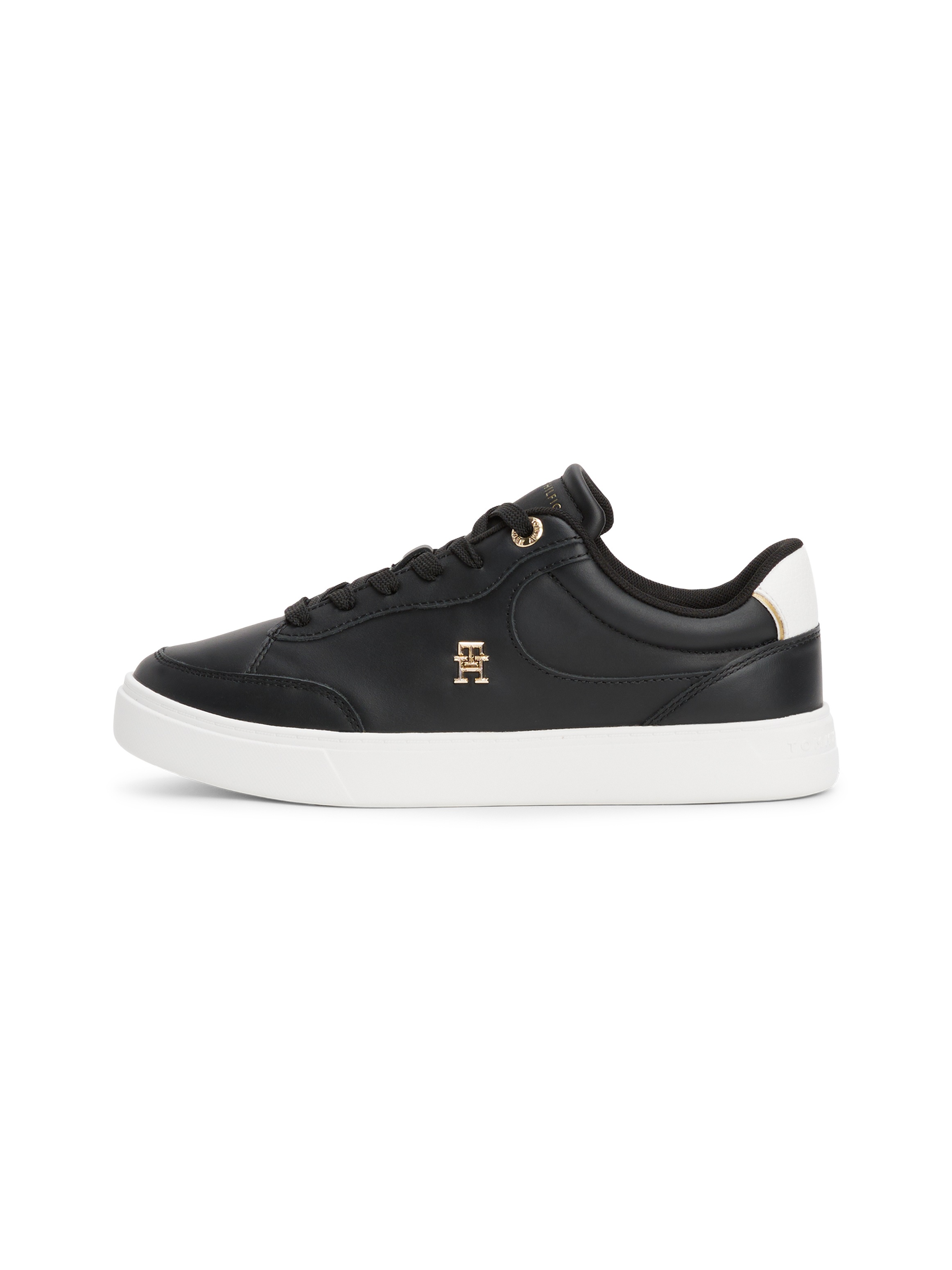 Tommy Hilfiger Plateausneaker »ESSENTIAL CHIC COURT SNEAKER«, Freizeitschuh, Schnürschuh, Halbschuh mit TH-Schmuckelement