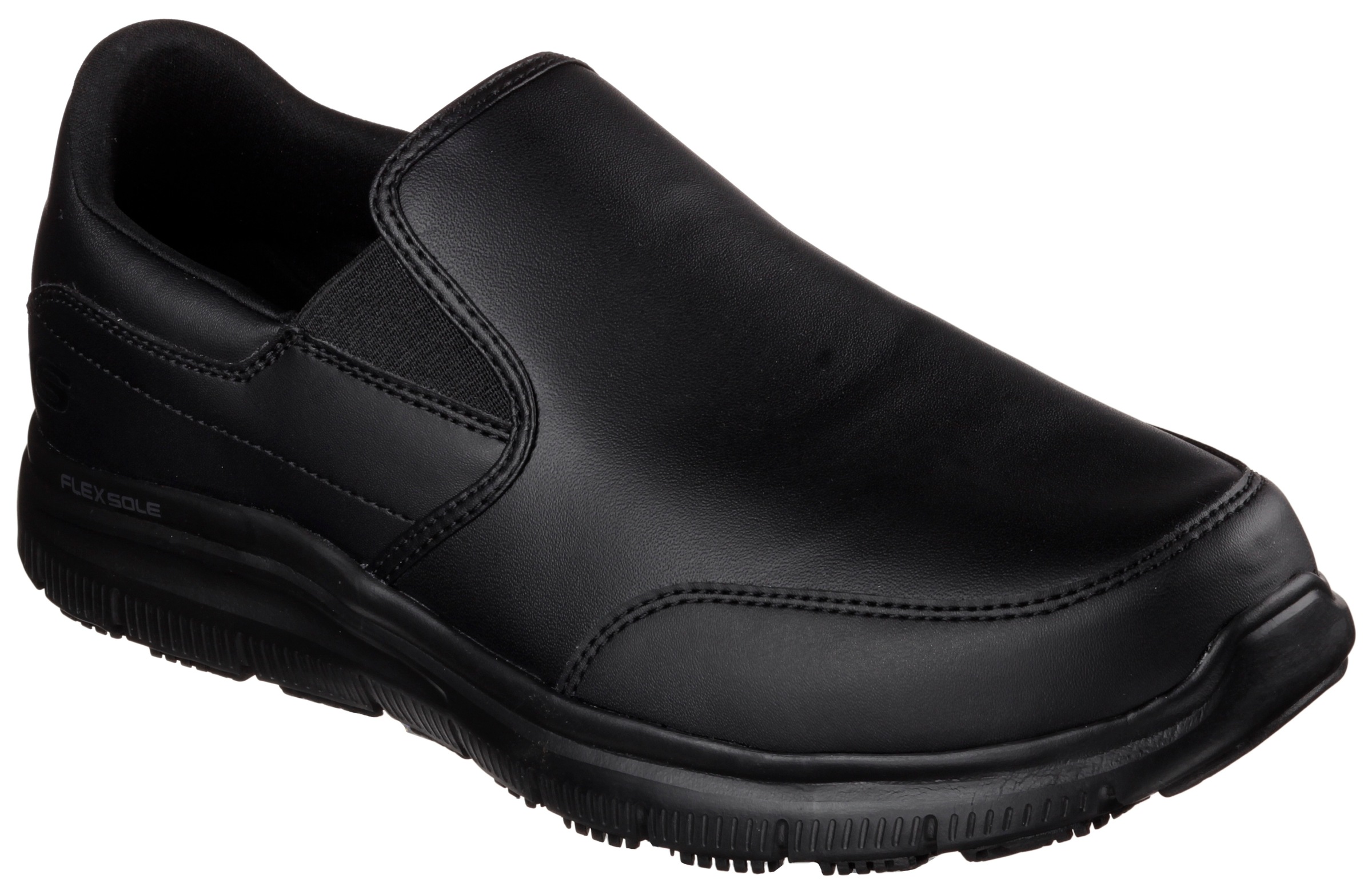 SKECHERS Berufsschuh »FLEX ADVANTAGE SR« Slipper für Gastronomie, Pflege, Krankenhaus mit Stretcheinsatz schwarz 48,5 48,5 Sportiver Slipper -...