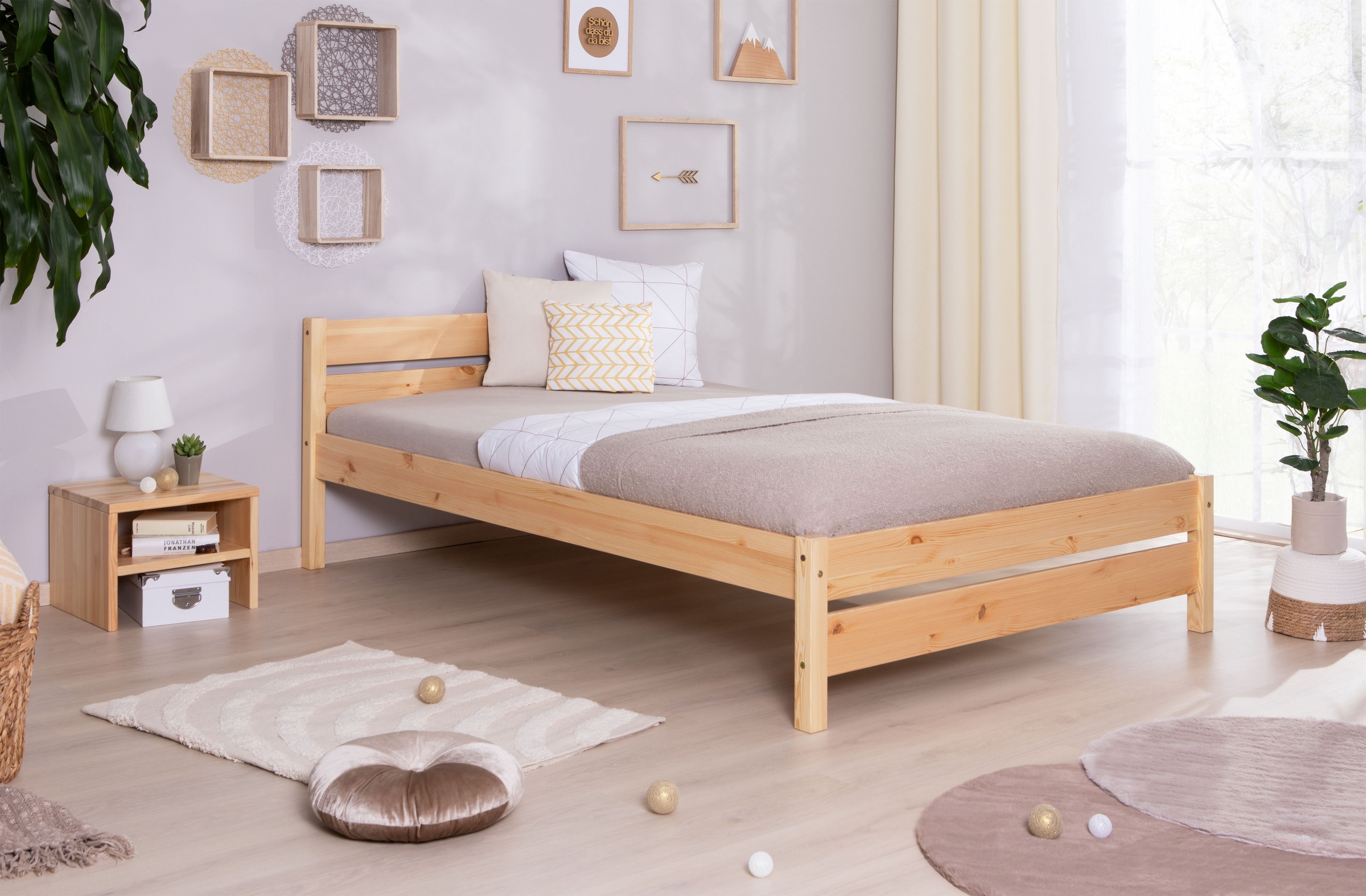 Ticaa Massivholzbett "Bora", ideal fürs Kinder- und Jugendzimmer, inklusive günstig online kaufen