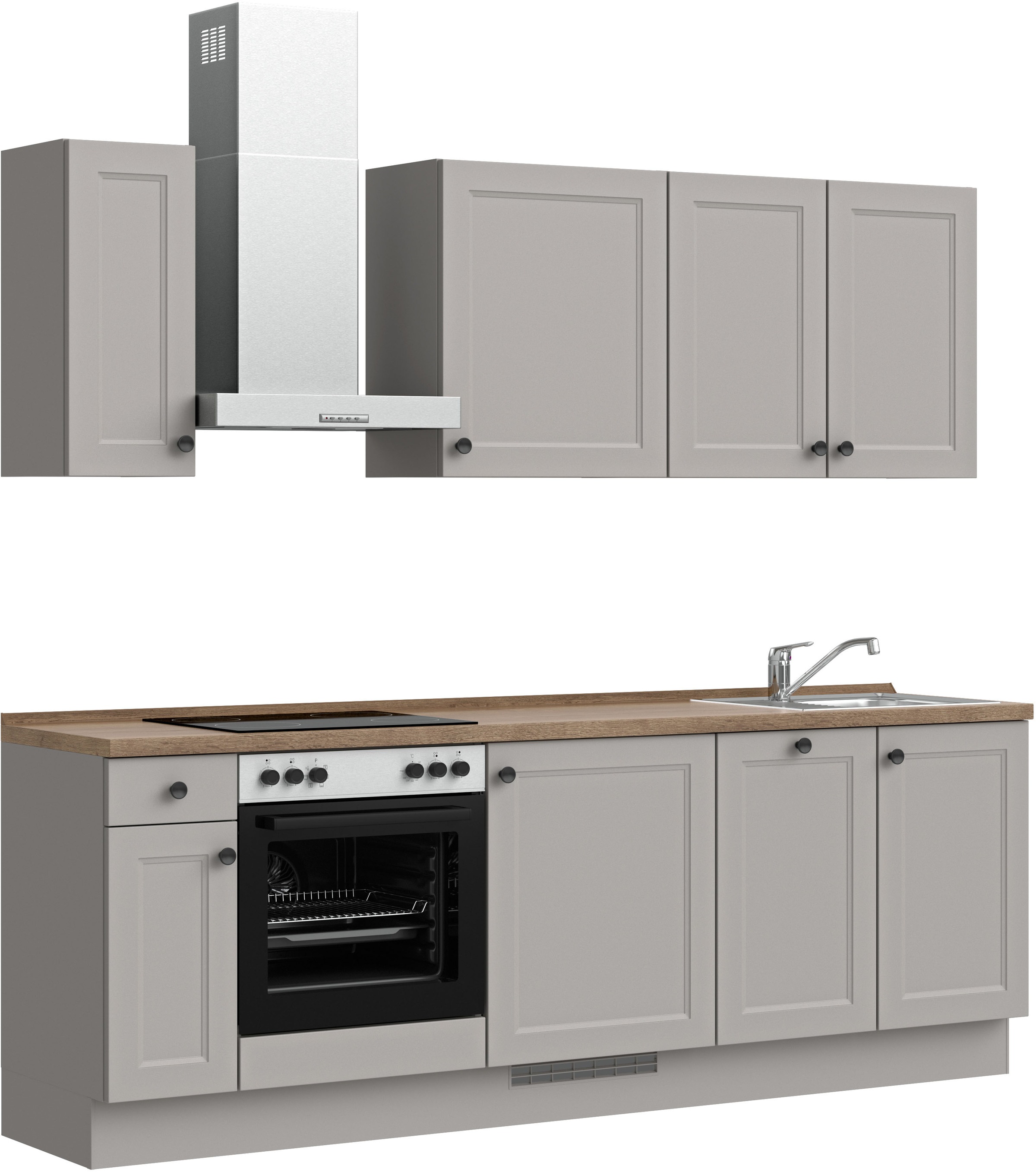 nobilia® Küchenzeile »"Cascada I"«, vormontiert, Ausrichtung wählbar, Breite 240 cm, wahlw. mit E-Geräten