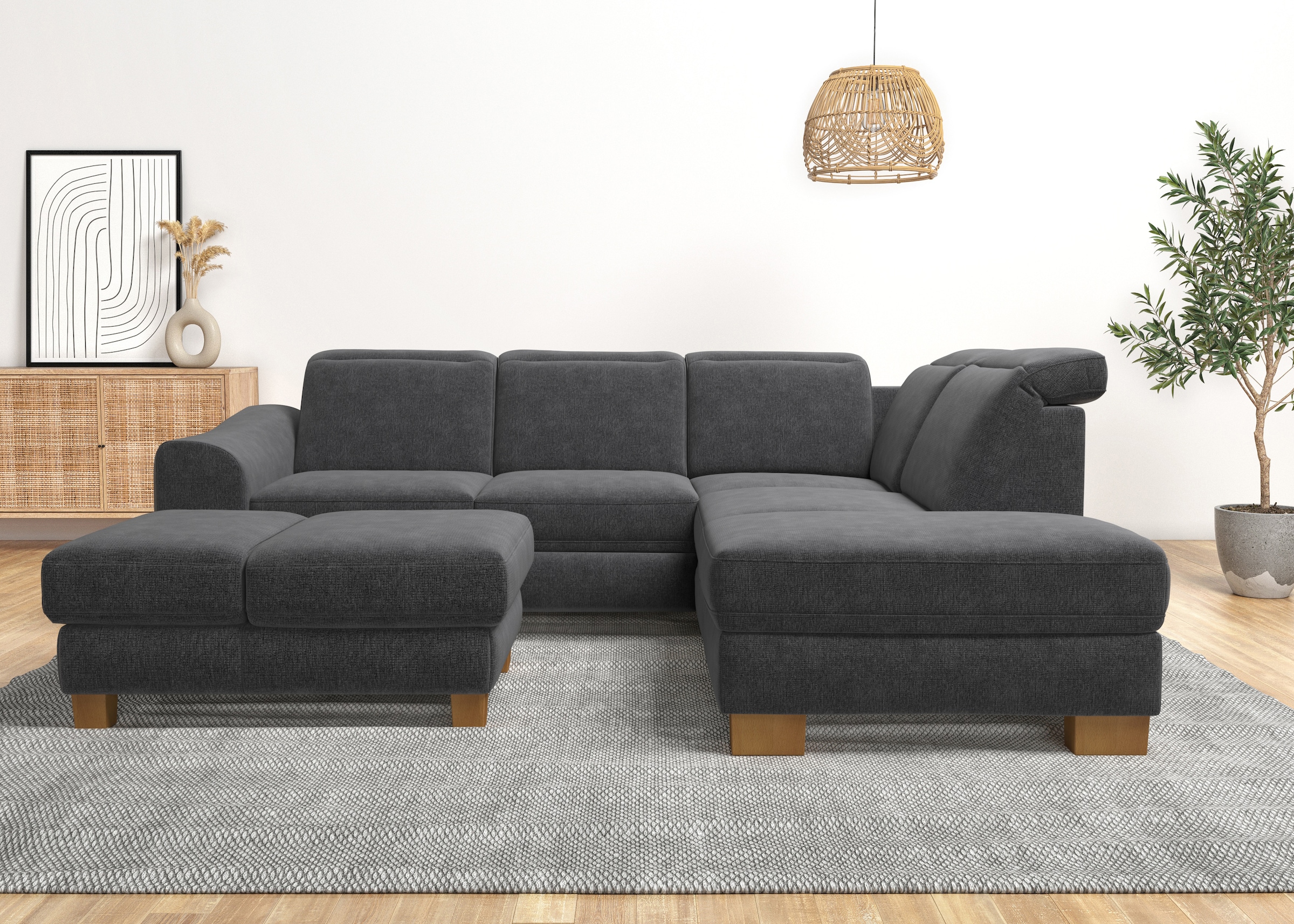 Home affaire Ecksofa »Dundee L-Form«, wahlweise mit Kopfteilverstellung und günstig online kaufen