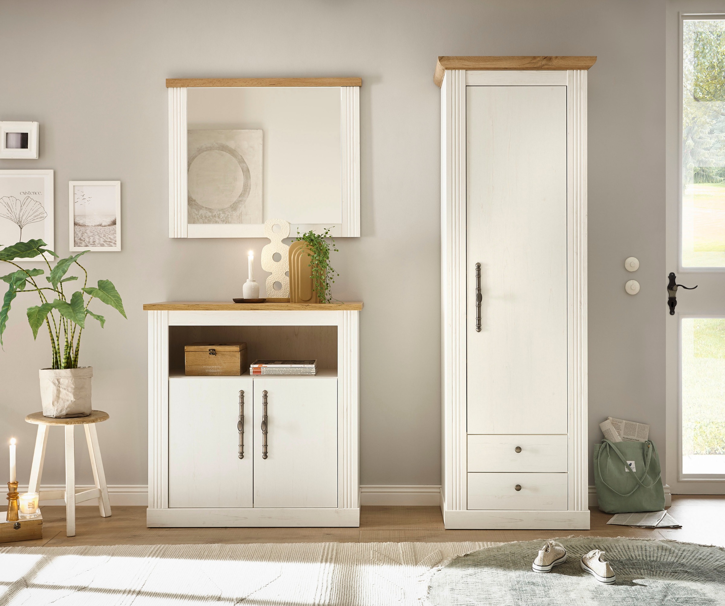 Home affaire Garderoben-Set »WESTMINSTER TOPSELLER!«, (3 St., Kommode, Spie günstig online kaufen