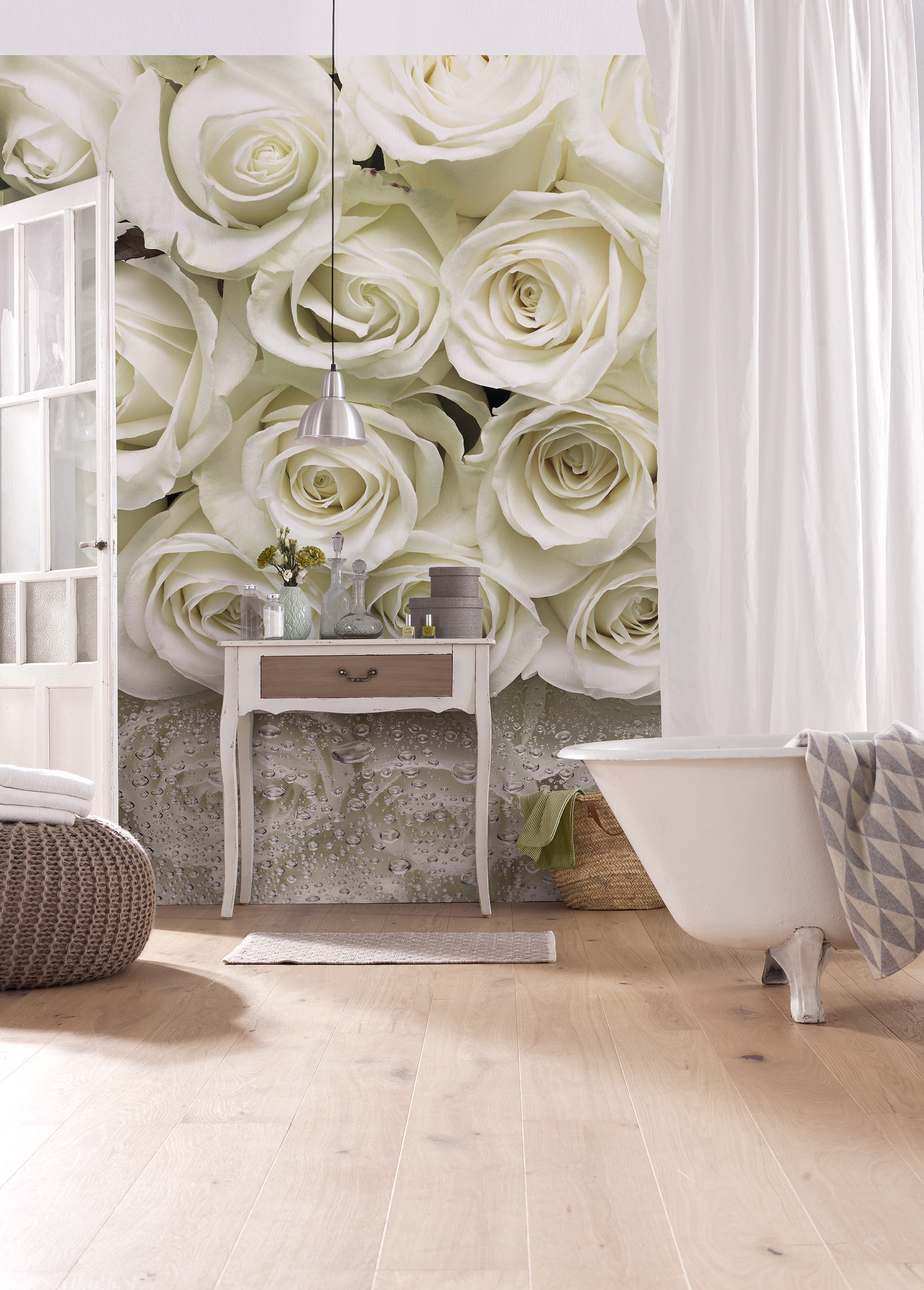 Komar Fototapete »A la Rose - Größe 368 x 254 cm«, bedruckt, Wohnzimmer, Schlafzimmer